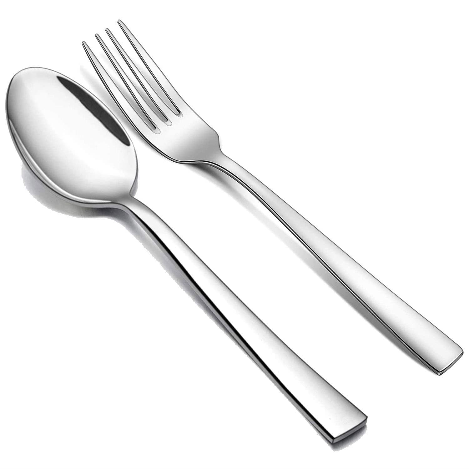 Stainless Steel Dinner Table Spoon 12pcs & Fork 12pcs Set (Medium, 24 Pieces), 16 cm