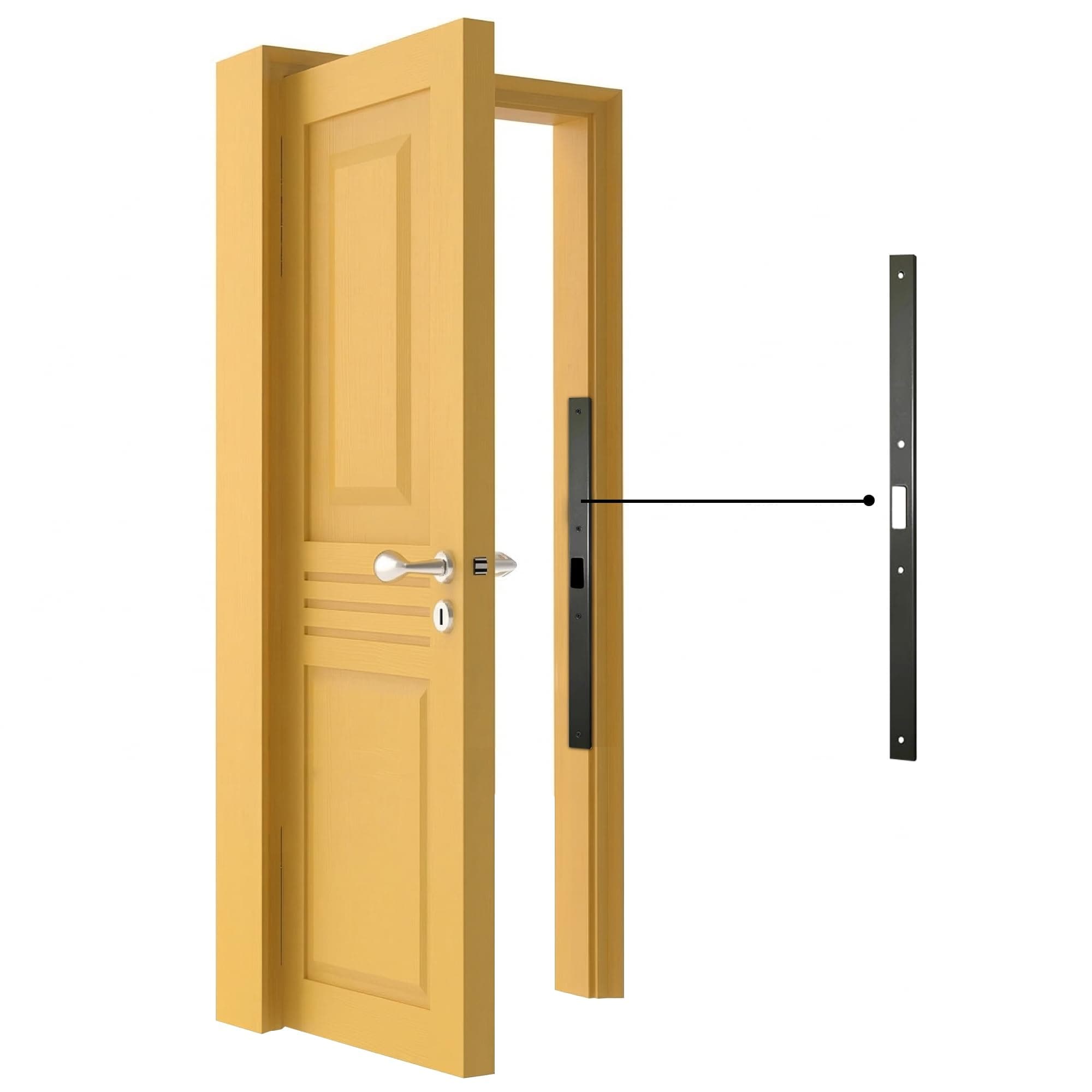 Armor Concepts FIX-A-JAMB 24" Interior Door Jamb Repair Kit – Door Frame Reinforcement, Heavy-Duty 18-Gauge Galvanized Steel, for Bedroom, Bathroom & Closet Doors, Aged Bronze