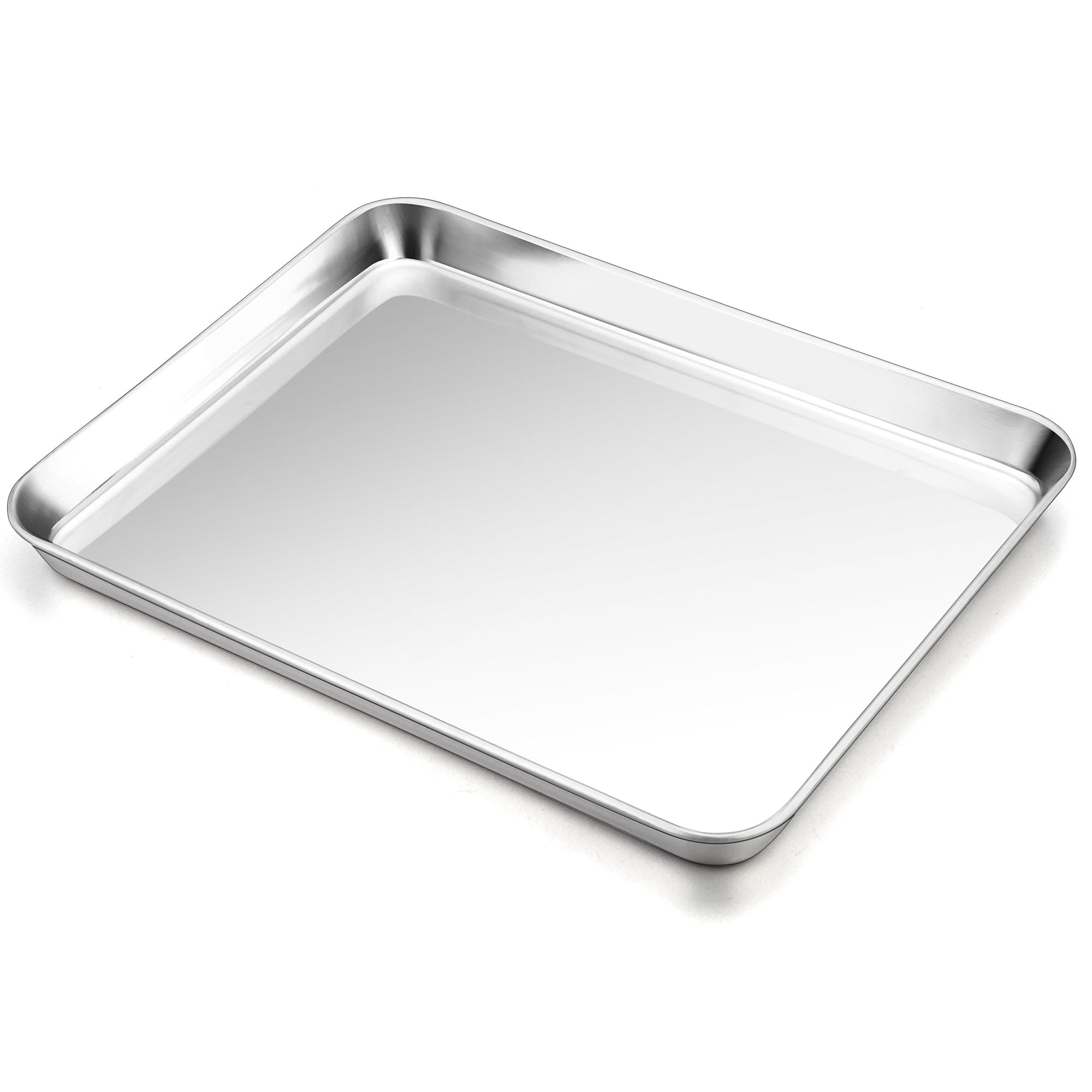 P&P CHEF 16 Inch Baking Cookie Sheet, Oven Pan Tray Stainless Steel Sheet Pan for Kitchen, Oven Bakeware for Multi Uses, Shiny Look & Dishwasher Safe, Healthy & Heavy Duty, 1Pc