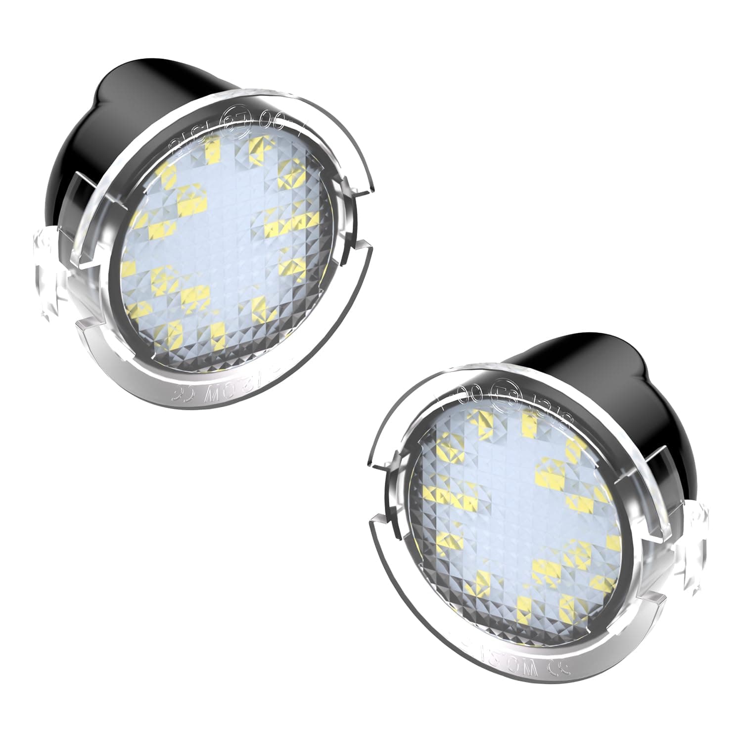 RUXIFEY Side Mirror Puddle Light LED Lamp Compatible with Ford F150 Explorer Edge Expedition Flex Fusion Taurus X, 6000K White, 2-Pieces