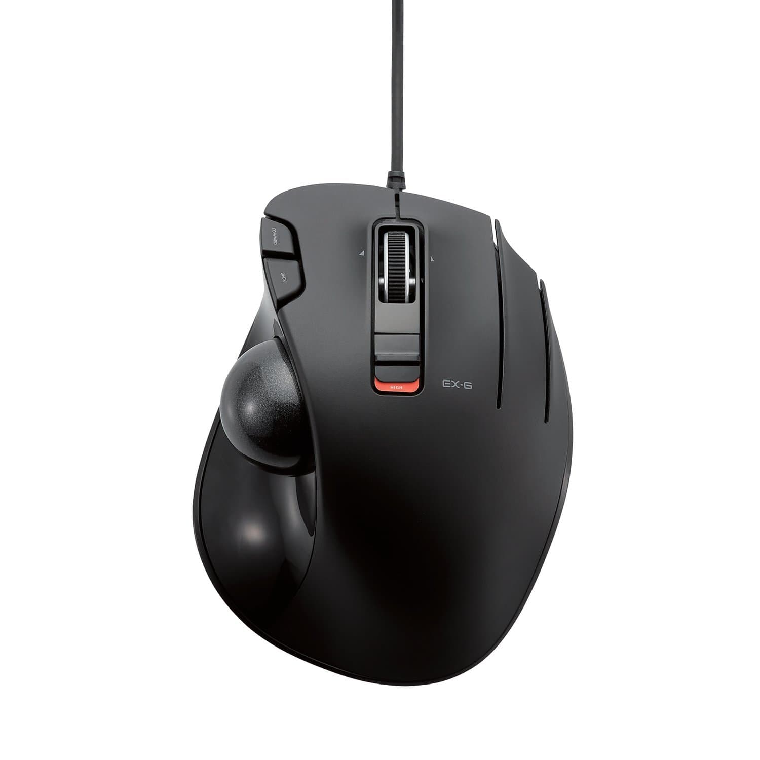 ELECOM Wired Thumb-Operated Trackball Mouse, 6-Button Function with Smooth Tracking, Precision Optical Gaming Sensor (M-XT3URBK)