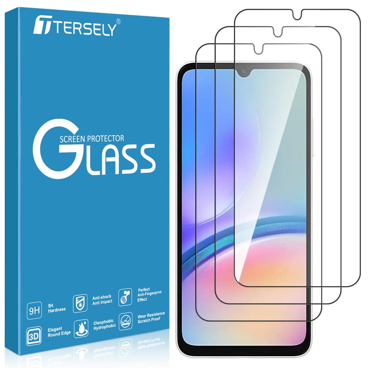 【3 Pack】 9H Tempered Glass Screen Protector for Samsung Galaxy A05s/Galaxy A06, Case Friendly, Ultra-clear, Easy to Install, Shatterproof Anti-Scratch Film Screen Protector