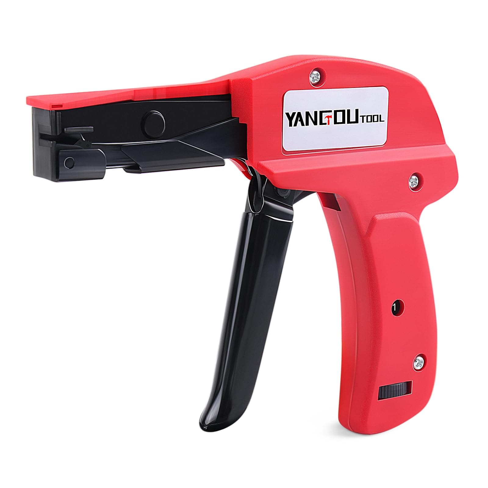 Yangoutool Ergonomic Cable Tie Gun: Hand-Operated Zip Tie Tool with 1-3 Adjustable Tension Settings, Efficient Fastening and Cutting