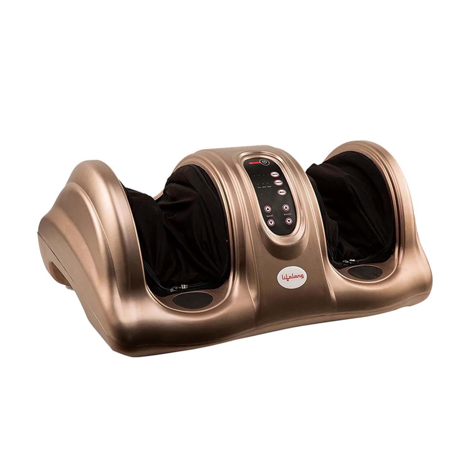 Foot Massager Machine for Pain Relief with Kneading function - Also used as Leg Calf Massager - Corded Electric Foot Massage Machine for Home with Customizable Settings (LLM72) Brown