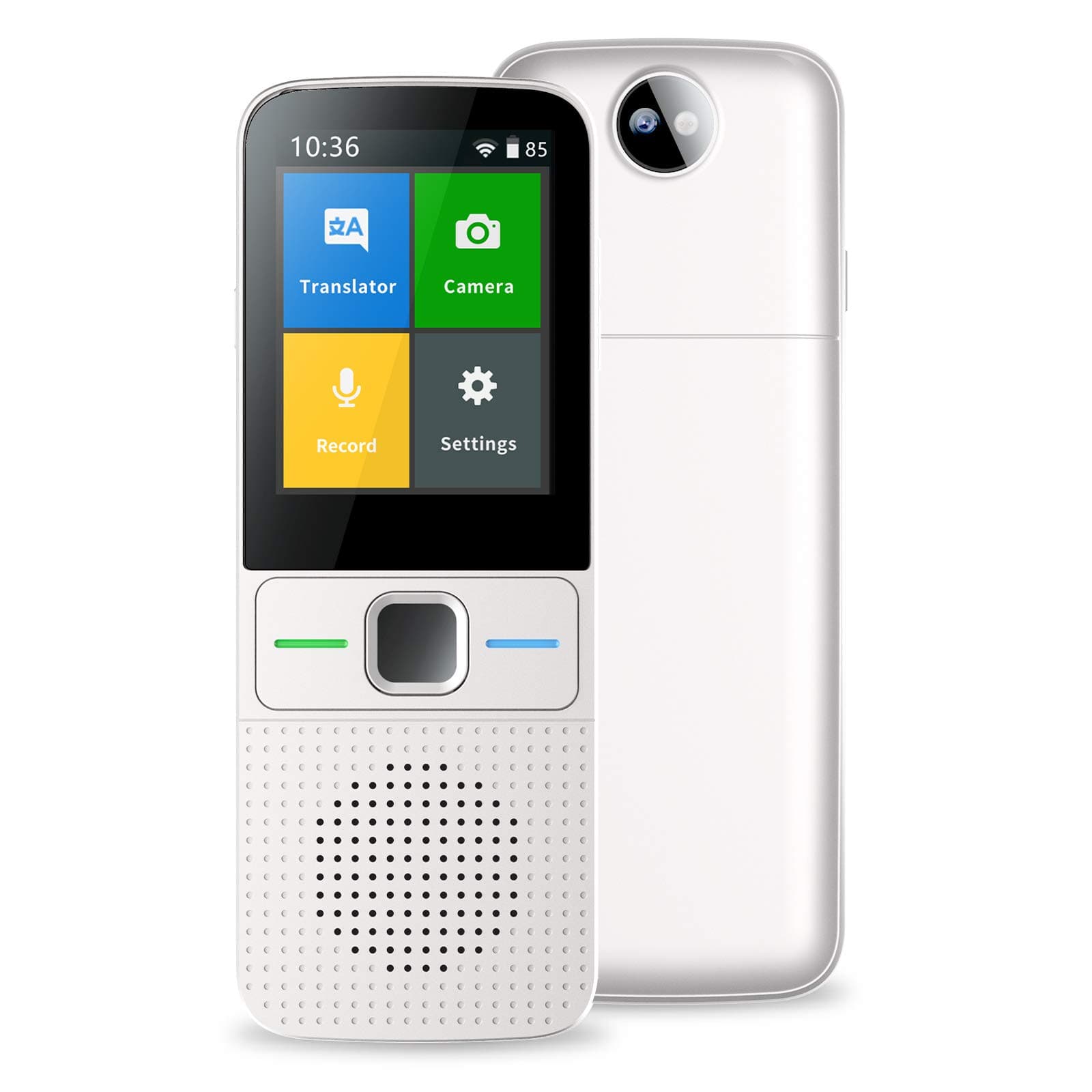 Instant Voice Translator Device Portable Smart Translator Two Way WiFi/Hotspot/Offline/Touch Screen Recording Camera Translation Online 138 Languages Real Time - Black