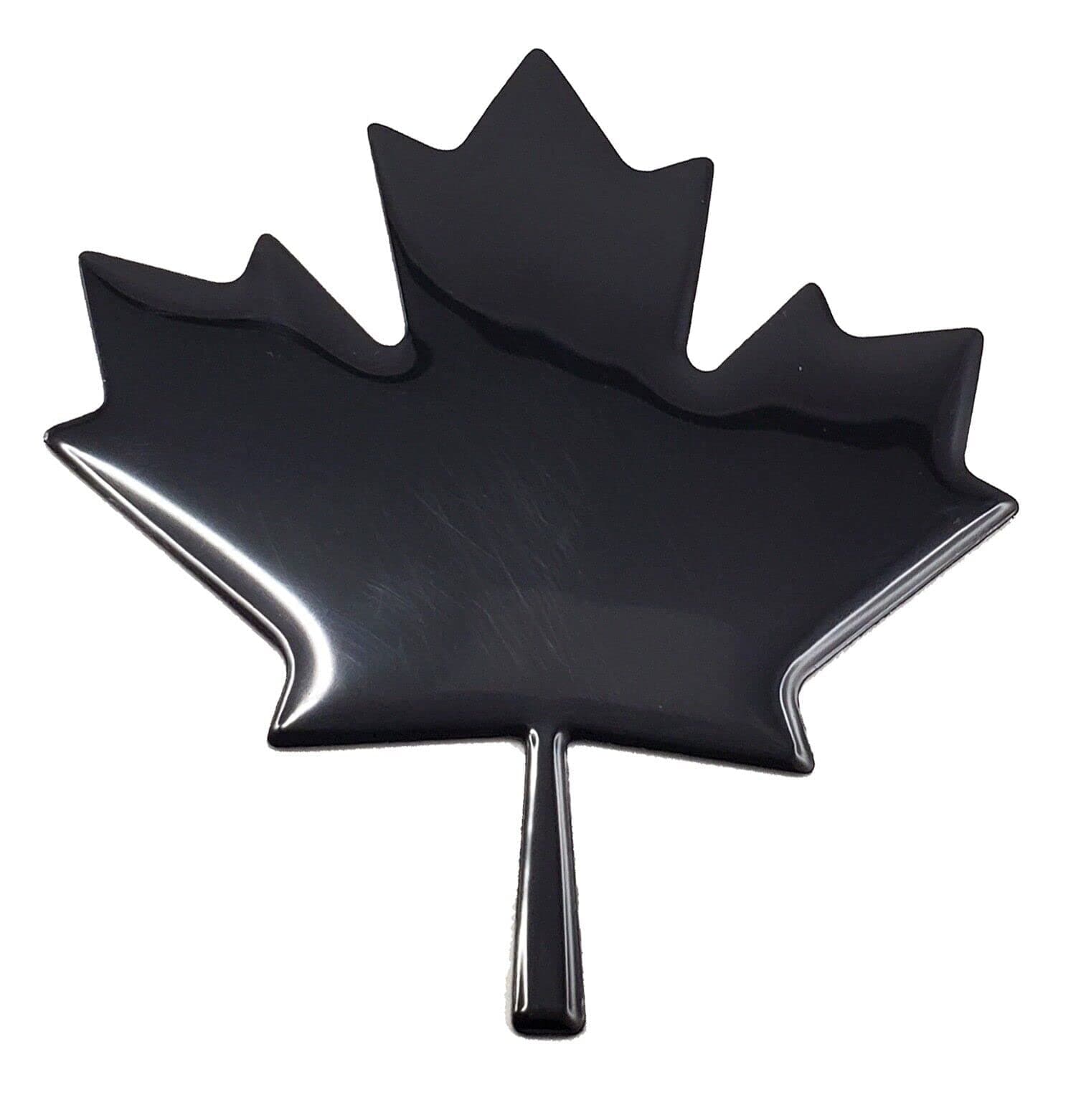Maple Leaf Canada Black Finish Decal Emblem 3D Sticker car Bike 2.7" Flexible