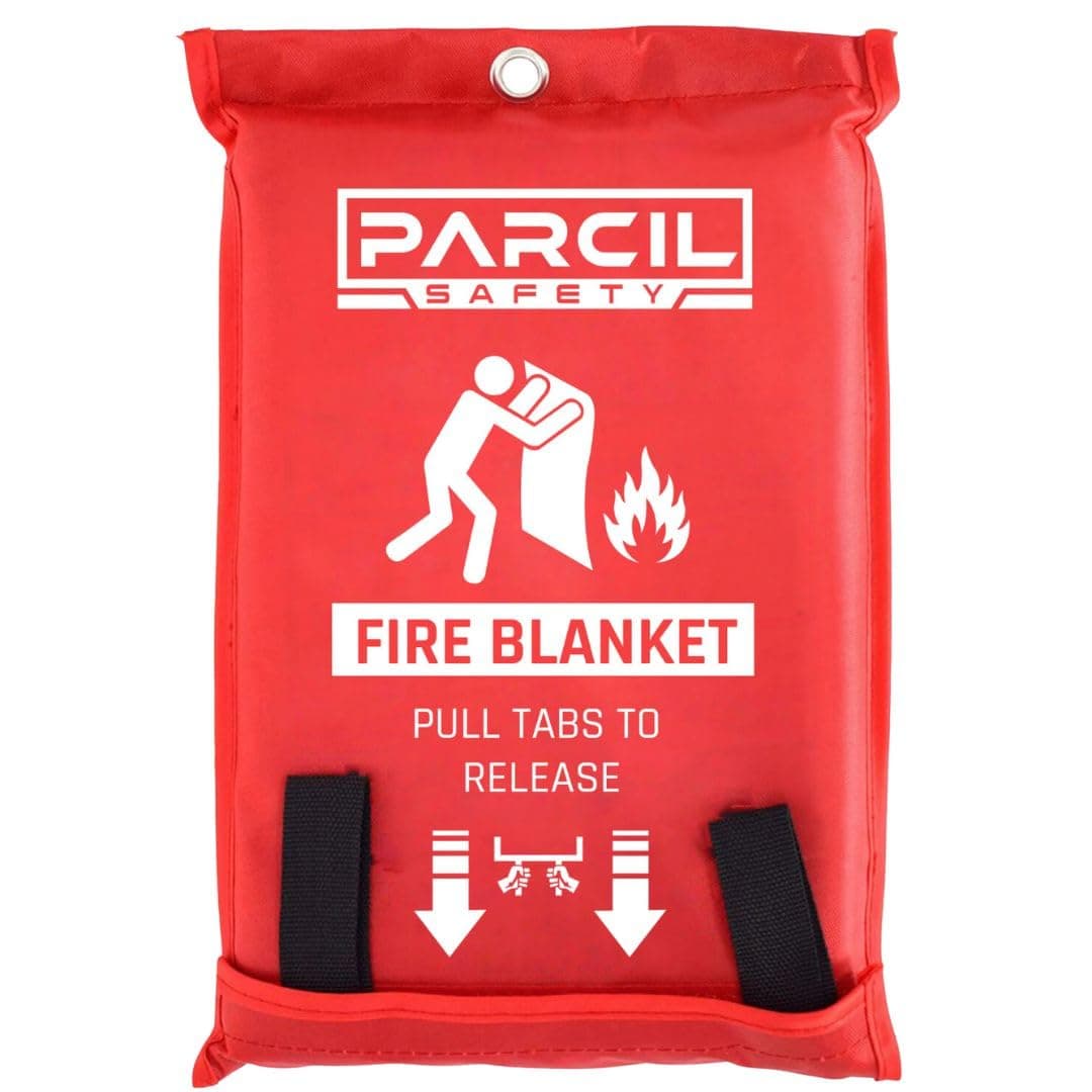 PD-452 Emergency Fire Blanket Car Emergency Kit Fire Extinguisher for Home & Kitchen, Woven Fiberglass Household Essentials, Chemical Free, No Mess, Heat Resistant Blanket, Large
