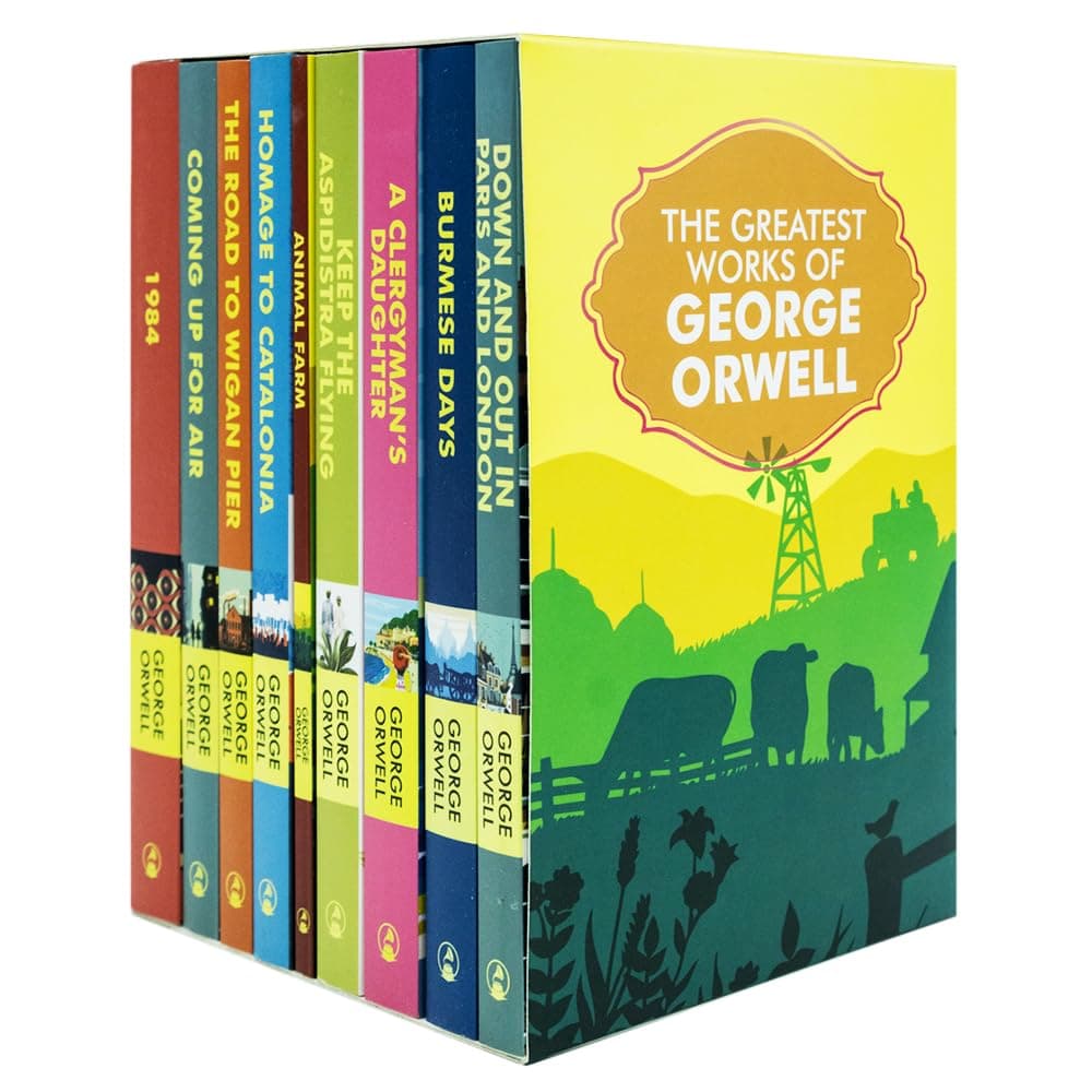 The Greatest Works of George Orwell 9 Books Set (Homage to Catalonia, Burmese...