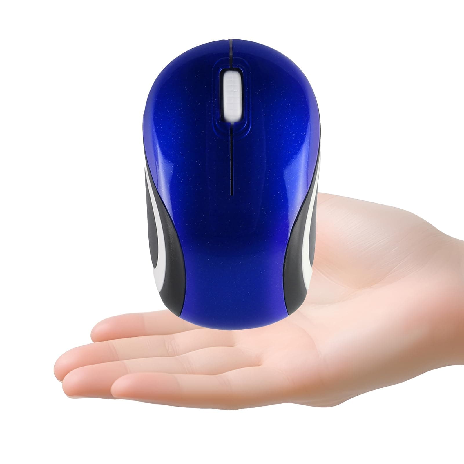 elec Space Usbkingdom Mini Small Wireless Mouse For Kids 3-7 Years Old Optical Mouse with USB Receiver,DPI 1600,3 Buttons Blue (For Children)