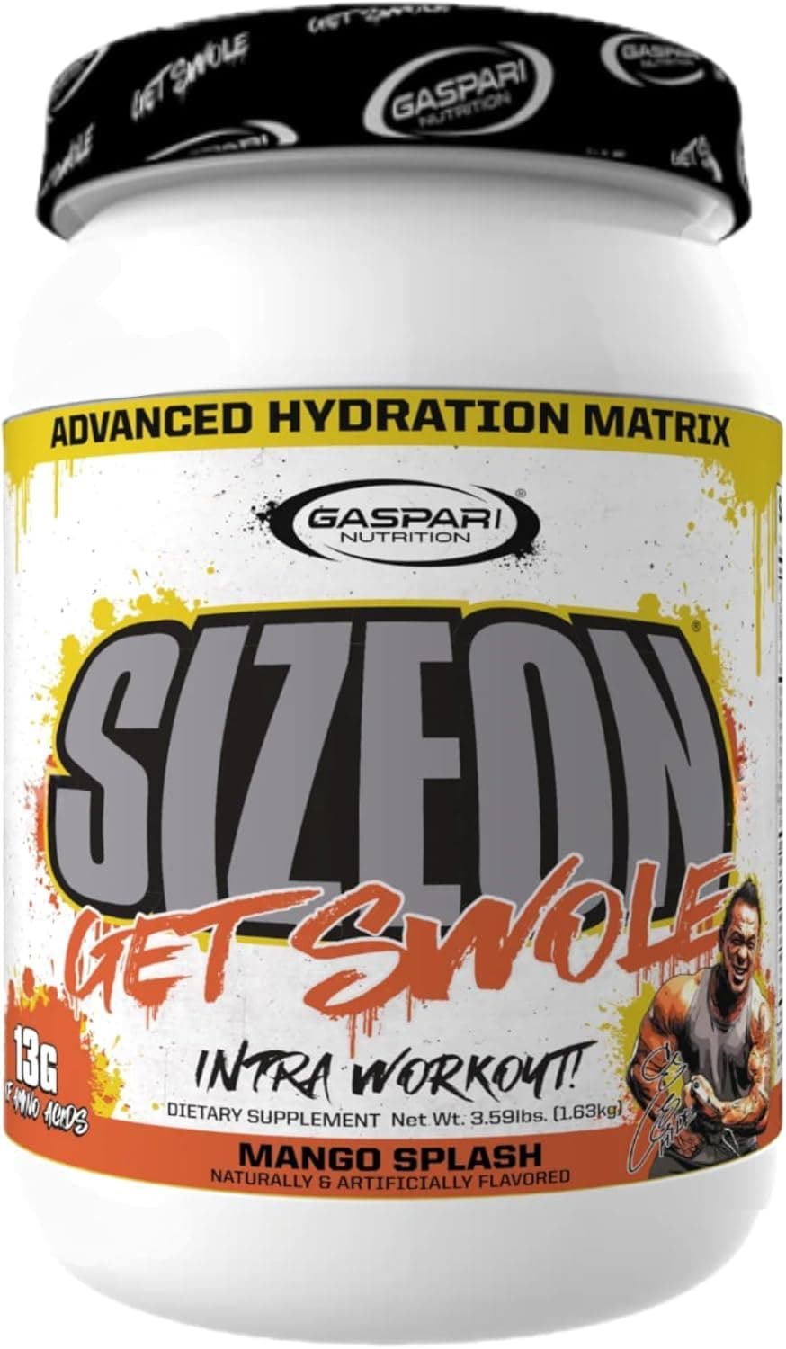 Gaspari Size On Maximum Performance Mango Splash 1.63kg Overseas Supplement Gaspari Nutrition