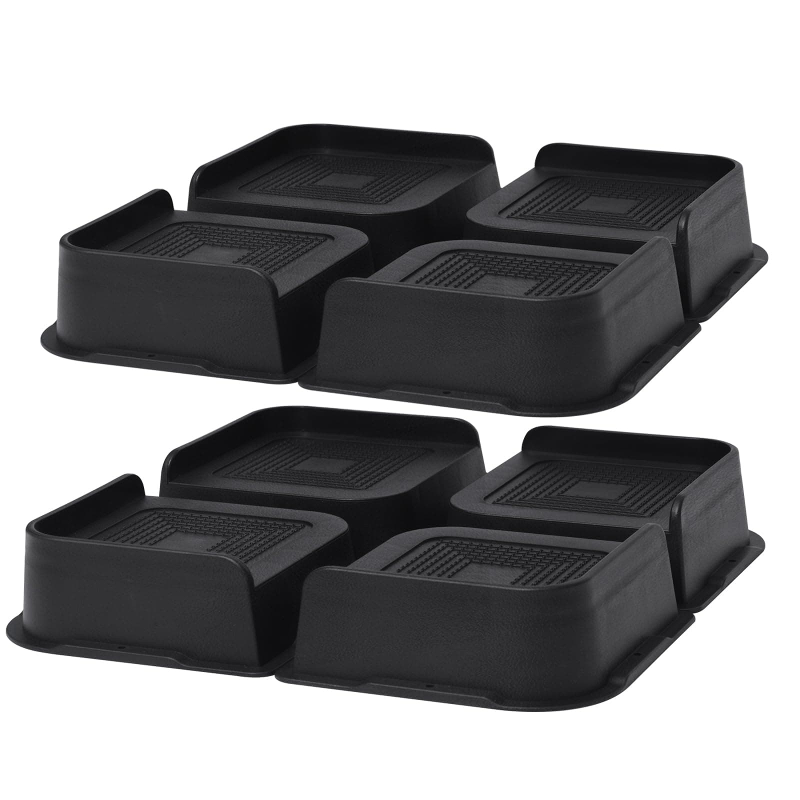 Bed Risers 2 inch, Oversized Furniture Risers, Heavy-Duty Support Up to 6000 Lbs, Lift 2 inch for Couch, Sofa, Table,Chair (Black 8 Pack, 2 inch)
