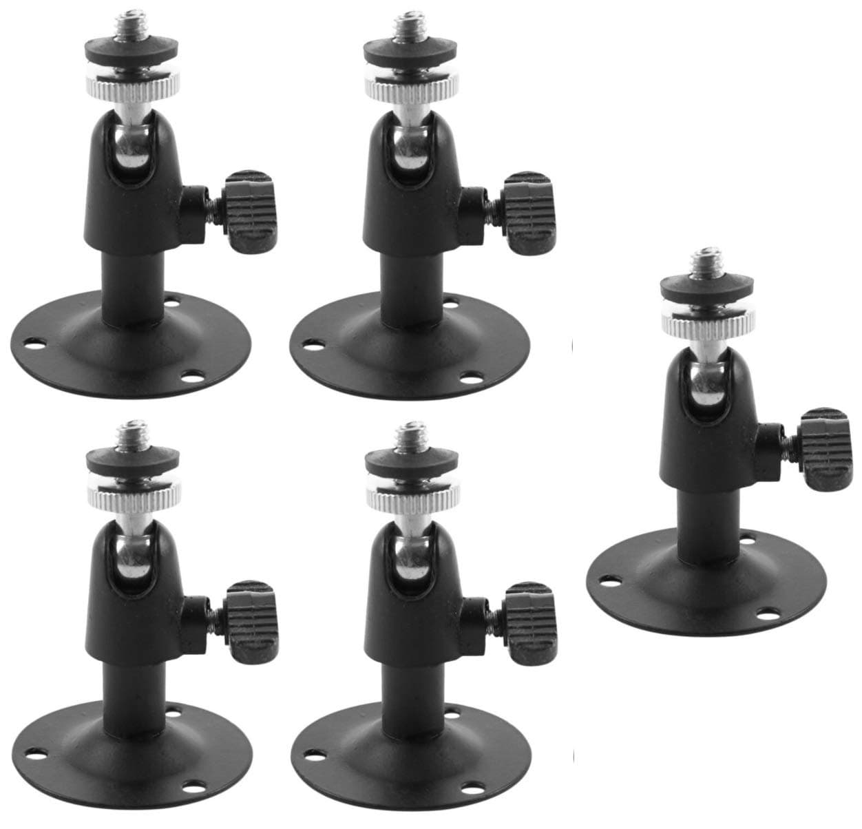 AlexVyan 5 mm 1/4" 7 cm Long Metal Security CCTV Camera Bracket Ceiling Wall Mount Hang Ceiling Mount Flexible Indoor Outdoor Bracket, Wall and Desk mountable, Cradle Ball Head (Pack of 5-7CM)