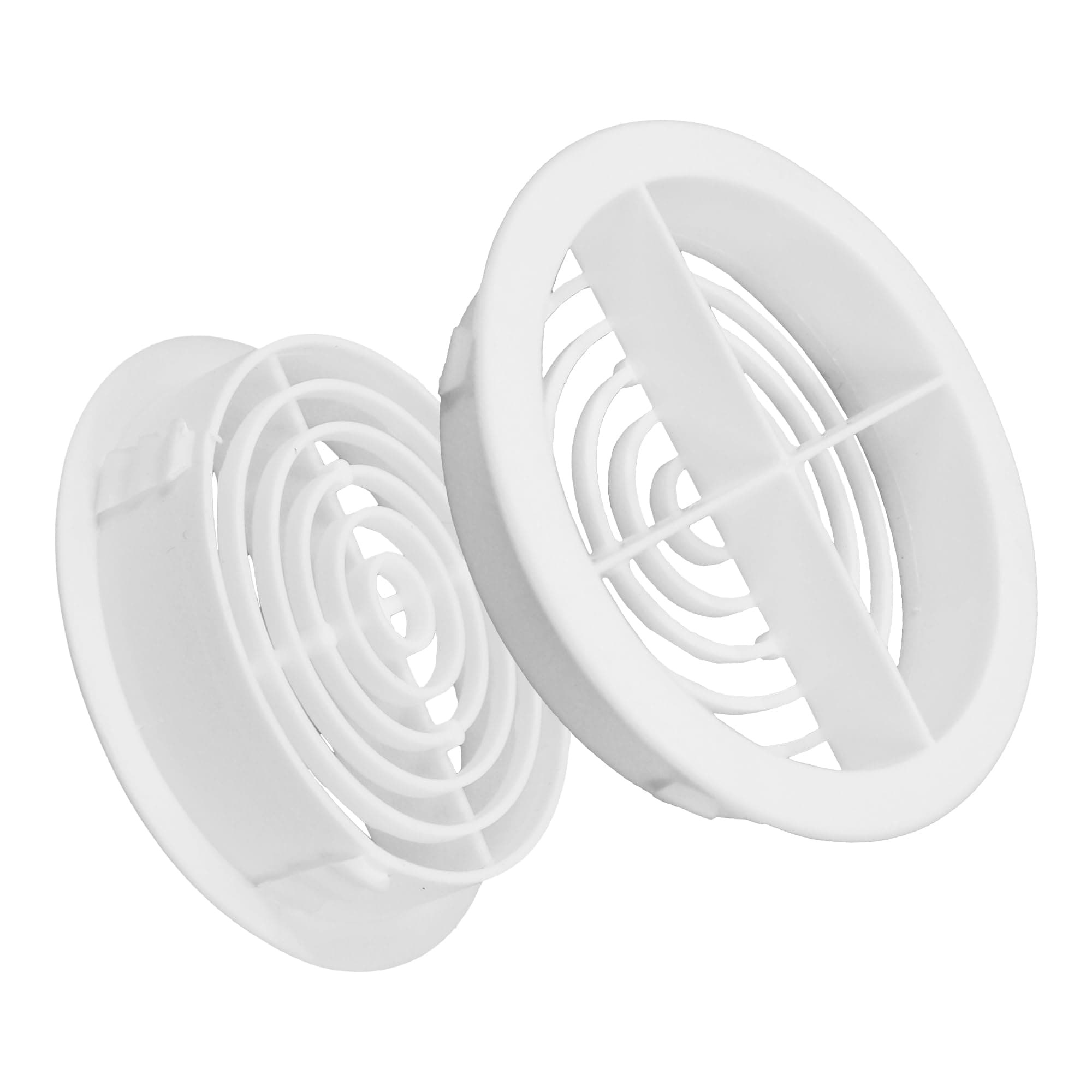 10 Pack 68mm White Plastic Round Soffit Air Vents | UV Resistant UPVC Push-in Roof Disc for Fascia | Long-Lasting, Durable, and Weatherproof Circular Soffit Vent for Optimal Ventilation
