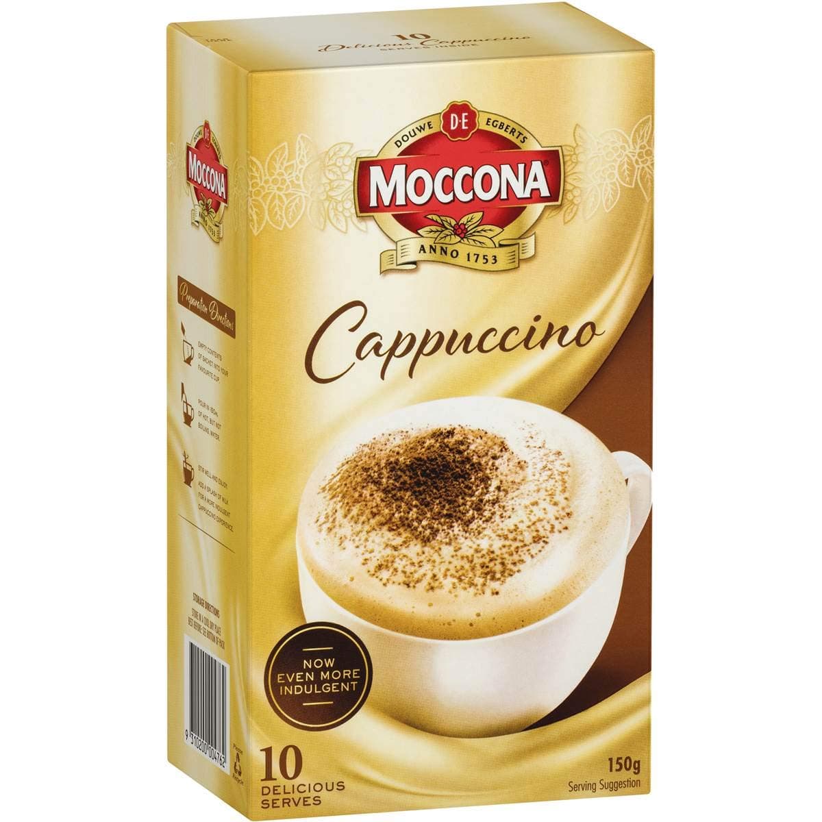 Moccona Classic Cappuccino Coffee 10 Sachets 150gm