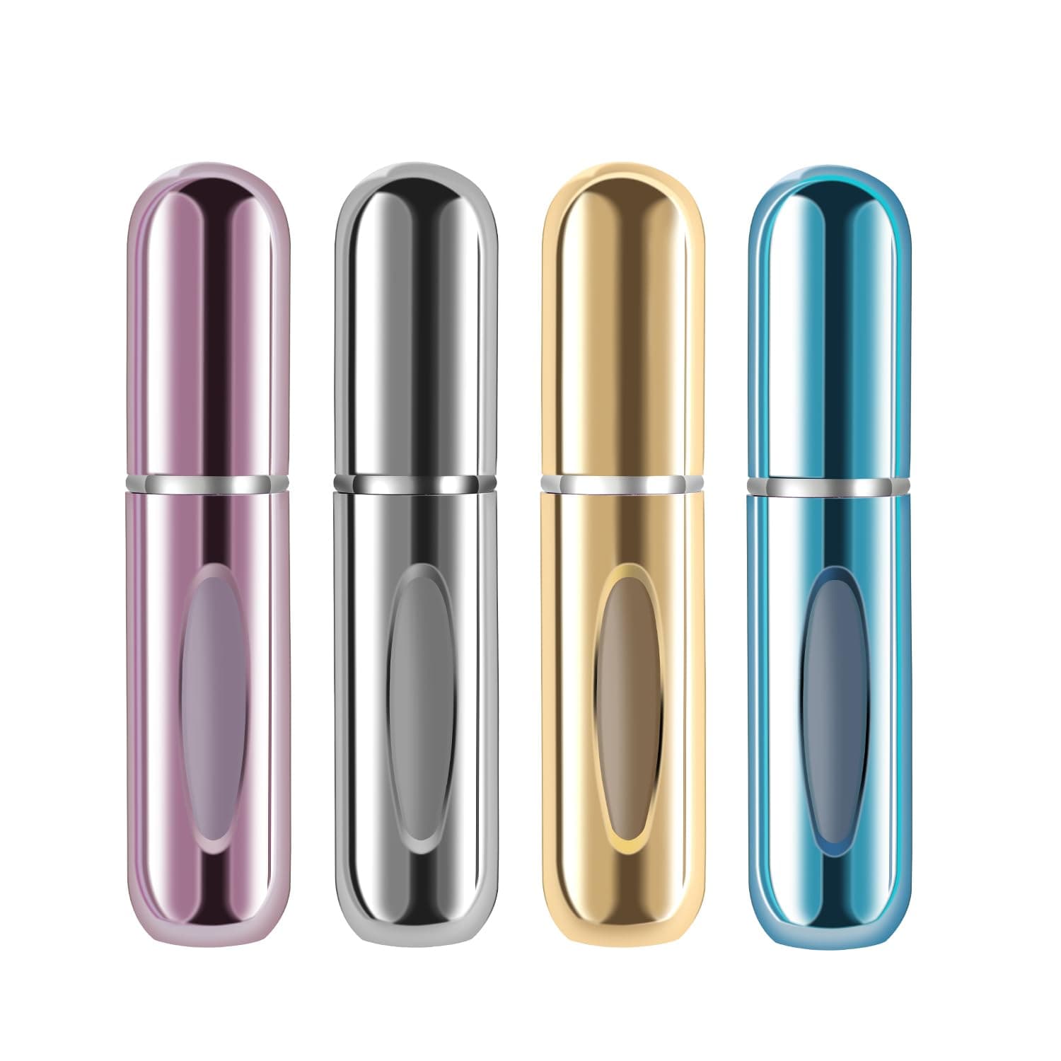 Yamadura Portable Mini Refillable Atomizer Perfume Bottle, 5ml Refillable Atomizer Perfume Spray, Scent Pump Case for Traveling and Outgoing (4 Pack)