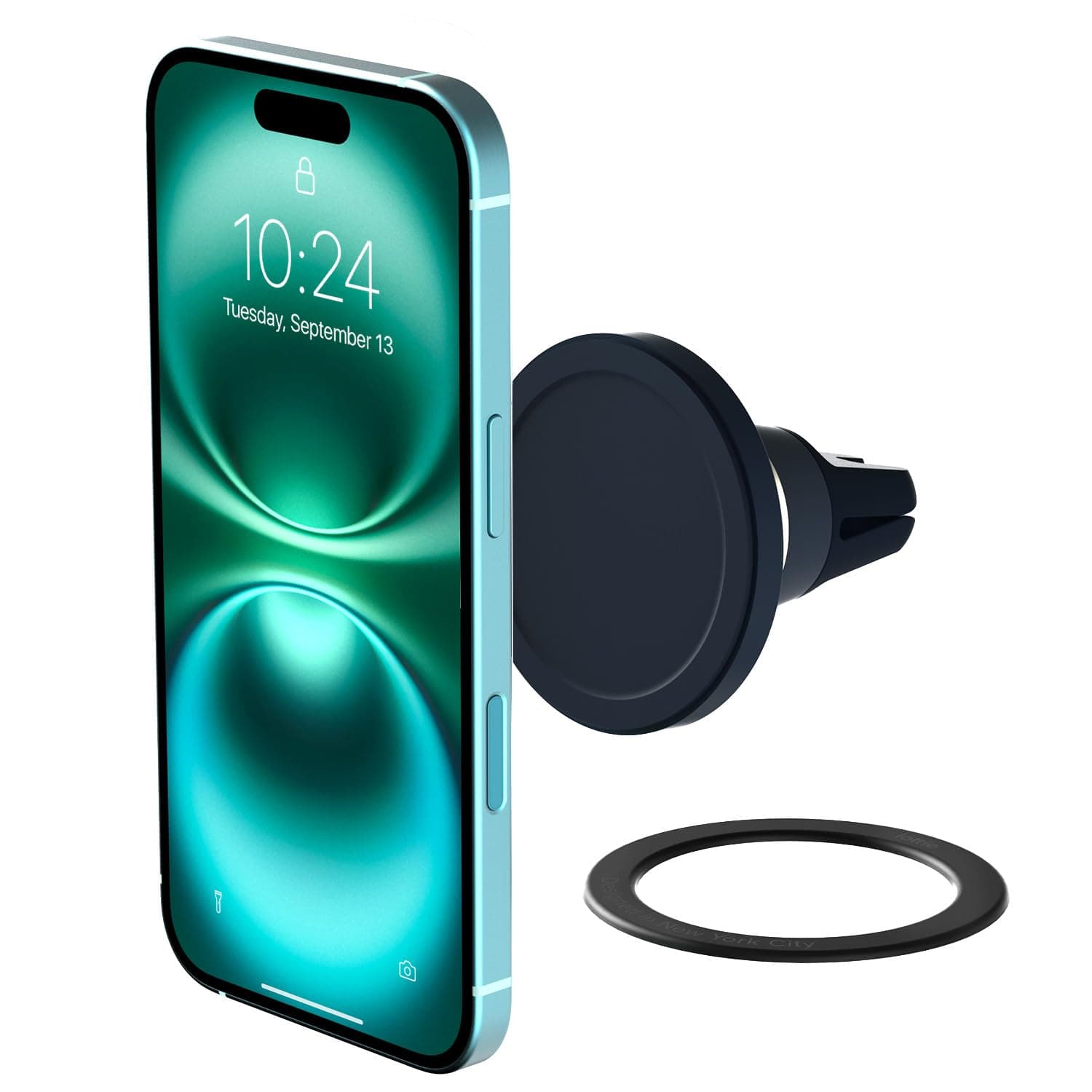 iOttie Velox MagSafe Compatible Air Vent Car Phone Holder. Unversal Magnetic Car Phone Mount for iPhone 12/13/14/15/16/17 Series & Android Phones via Included Magnetic Ring Adapter