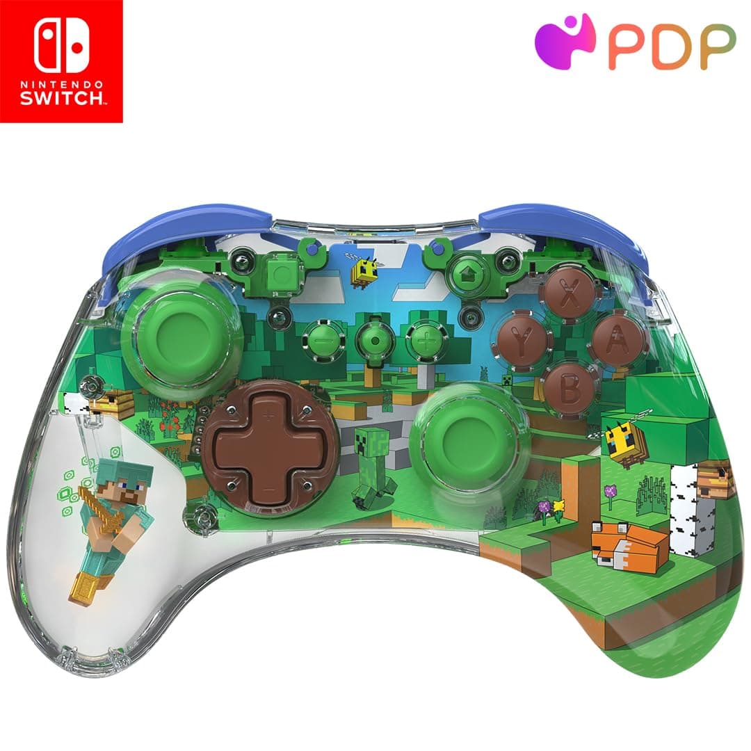 PDP Nintendo Switch REALMz - Switch Wireless Controller - MINECRAFT FOREST