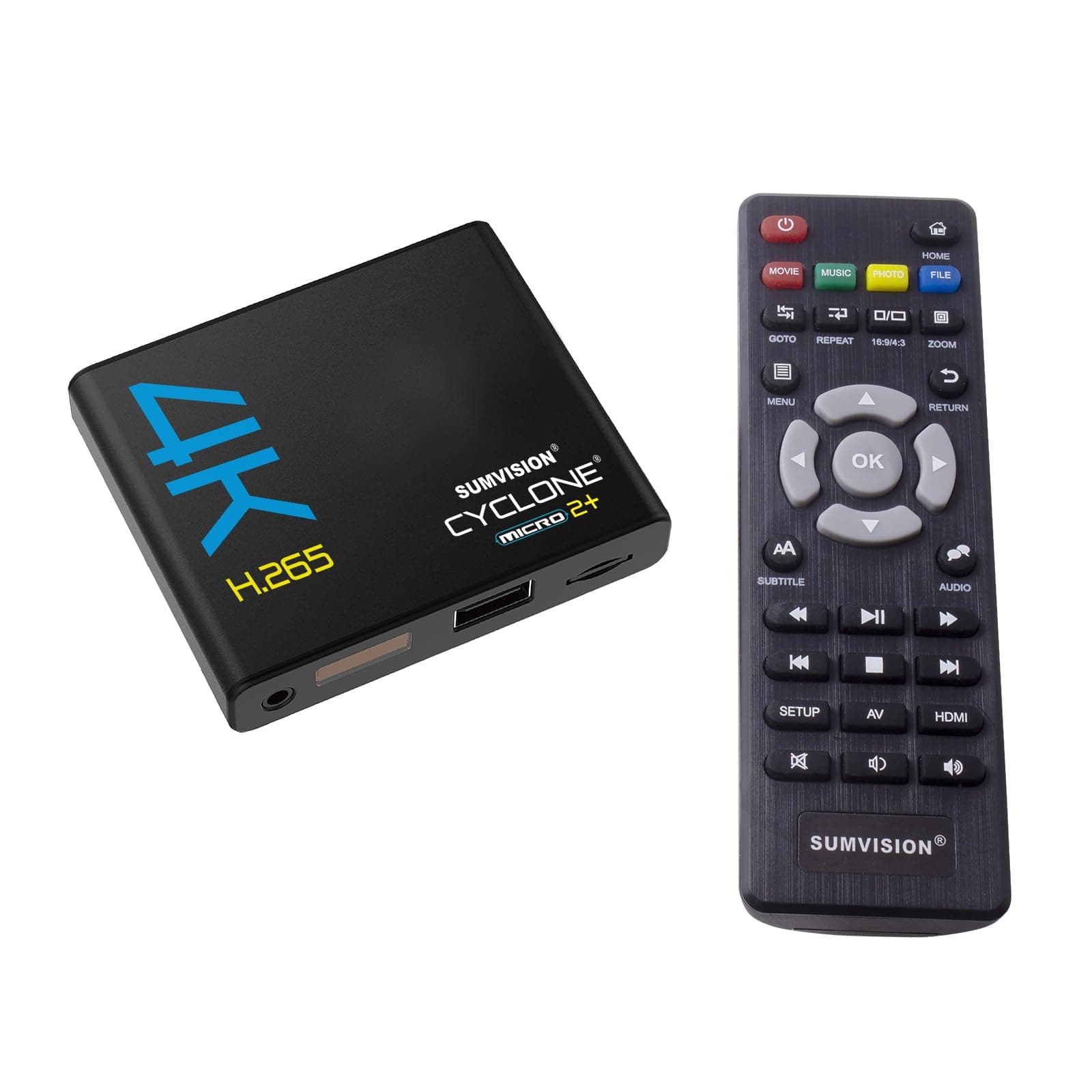 Cyclone Micro 2+ 4K UHD MKV HDMI H.265 TV Media Player for Movies Music (Latest Ultra High Definition ARM Quad Core Engine) Digital Cinematic Surround Sound Audio (UK DESIGN UK TECH SUPPORT)