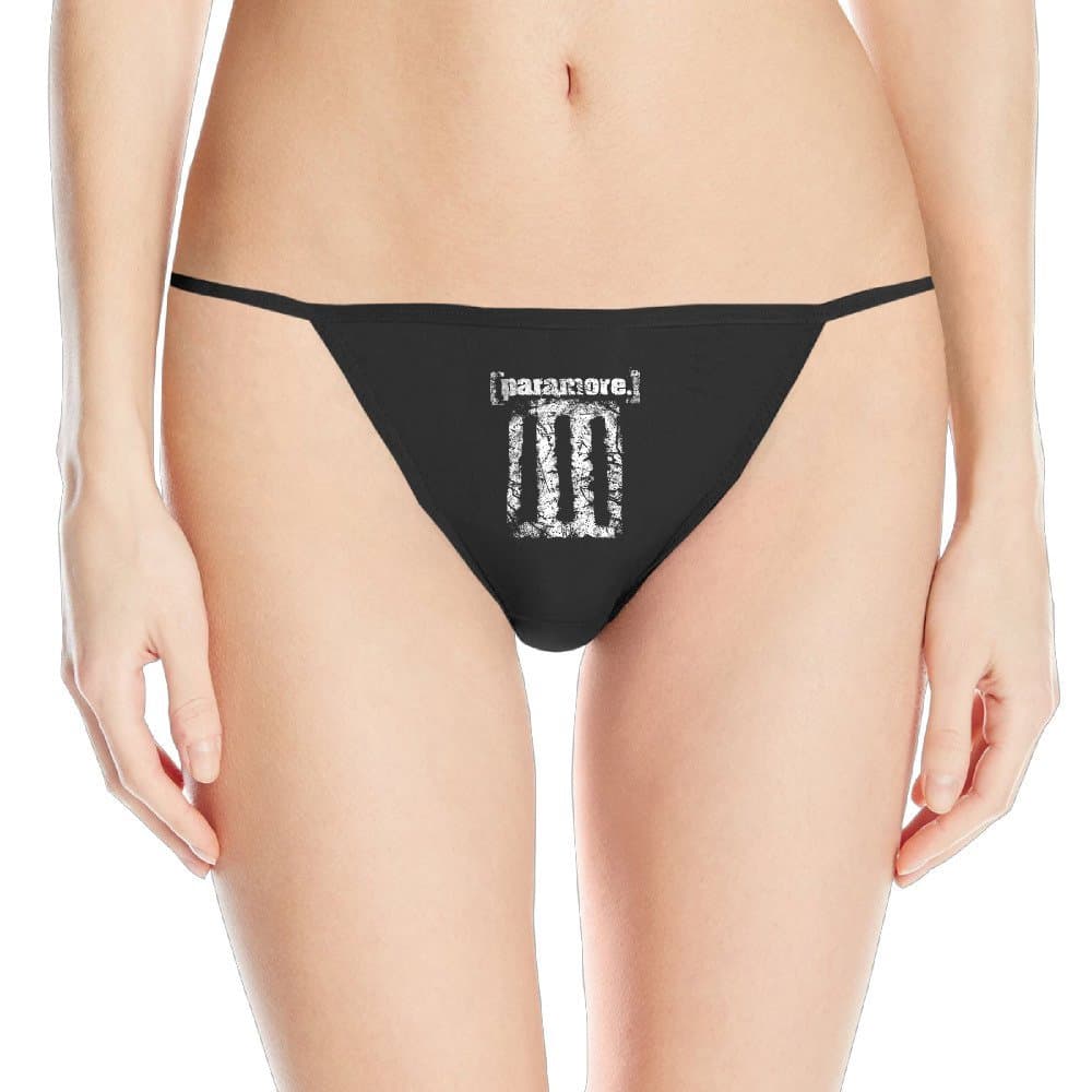 Paramore Rock Band Hayley Williams Riot! Women's Black G String Panties Thong
