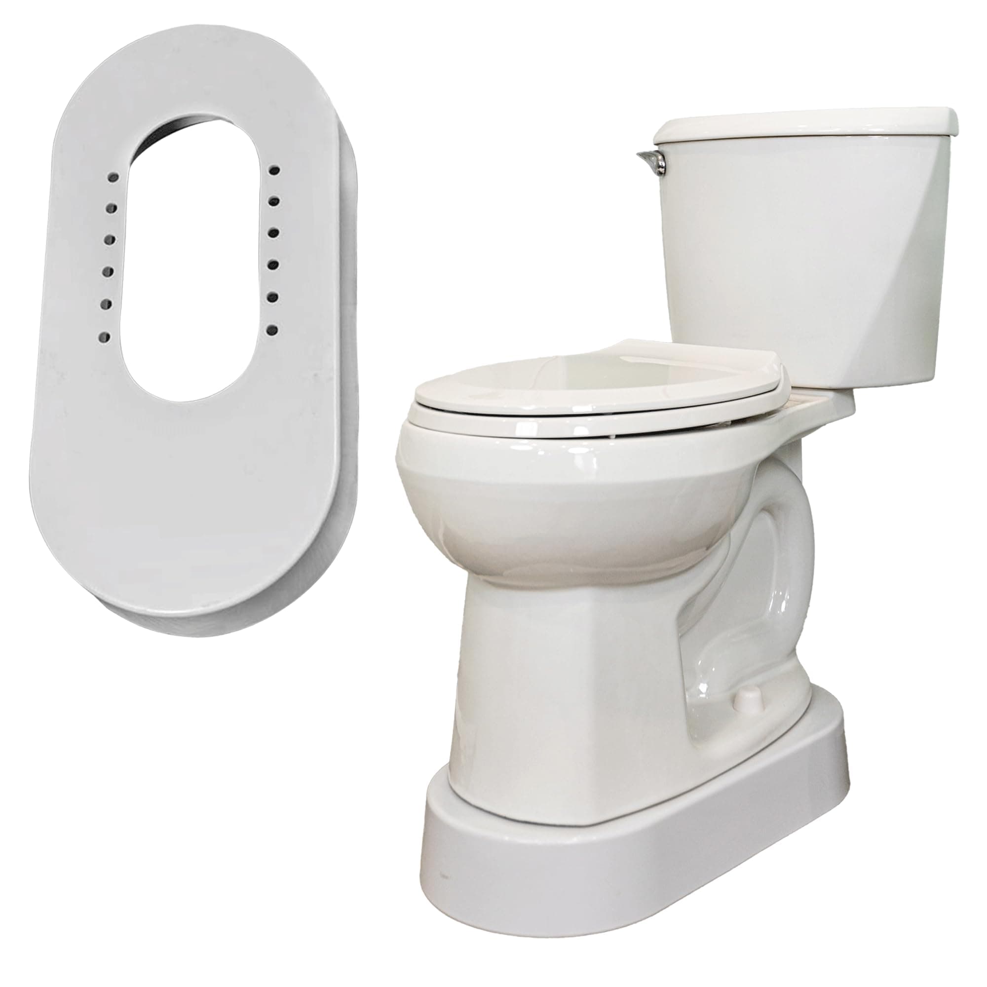 Toilet Riser - 3.5" High Toilet Riser Base for Handicap and Elderly, Extra Tall Toilet Seat Elevator, 500 lb Capacity, Easy Install Toilet Seat Riser, Compatible with Standard Toilets