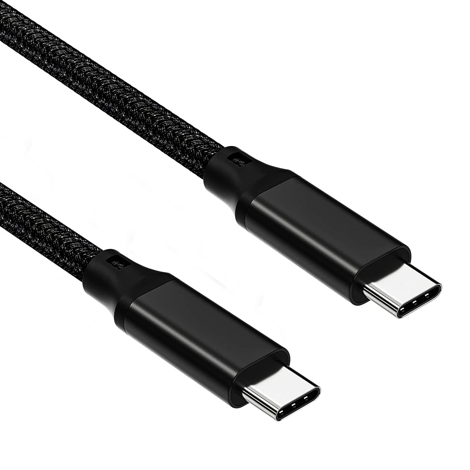 USB C to C Cable, 3.2 Gen 2 USB-C Cable 3.3ft - 4K UHD 20Gbps 100W PD Fast Charging Cable for MacBook Pro, for iPad Pro, Nylon Braided, Black.