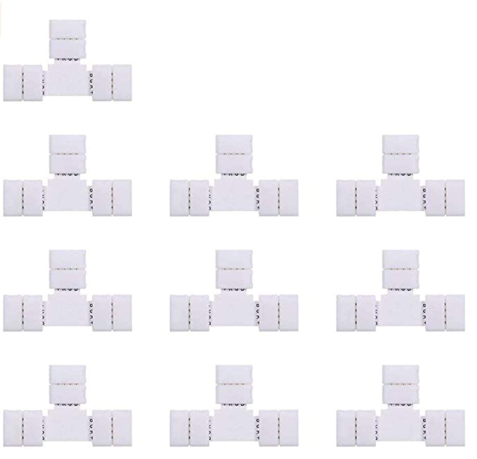 10Pcs LED Strip Connectors T Shape 4 Pins Quick Splitter Flexible RGB LED Lights