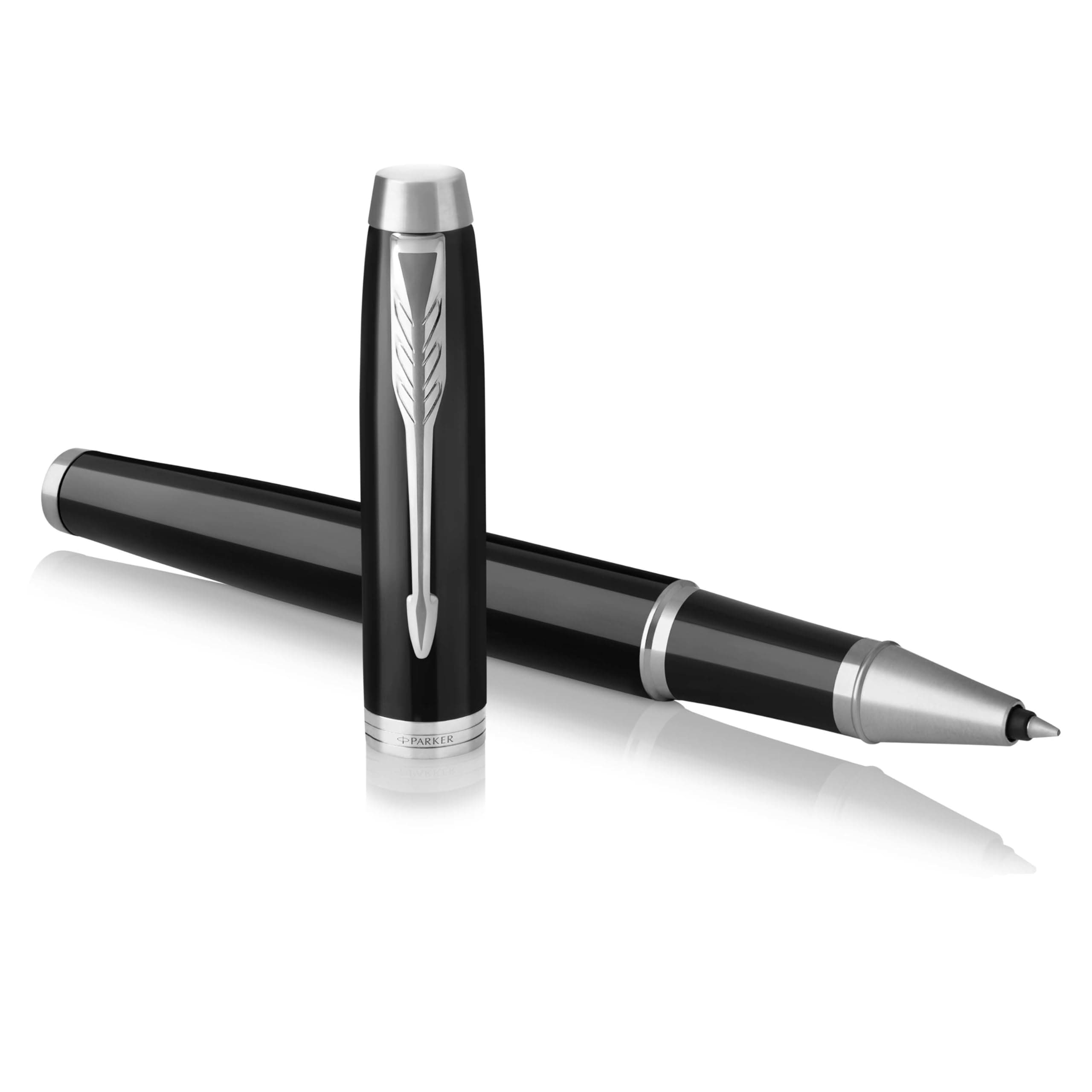 – IM Rollerball Pen | Black Lacquer with Chrome Trim | Fine Point Black Ink | Gift Box