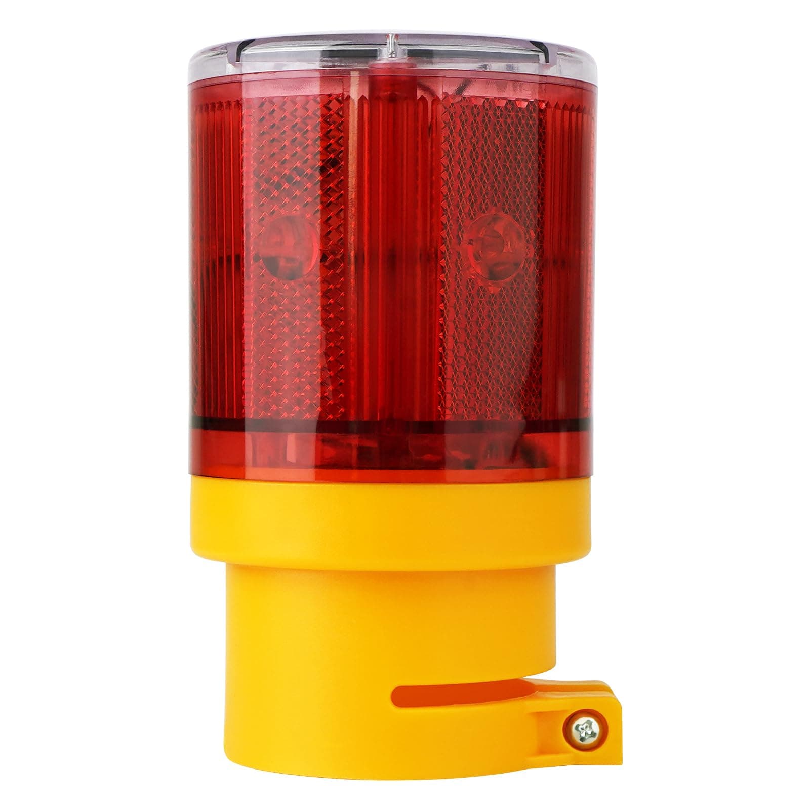 Aolyty LED Solar Strobe Warning Light Flashing Construction Safety Road Barricade Traffic Automatic Vehicle Signal Beacon Lamp Waterproof Automatically Turn on (Red)