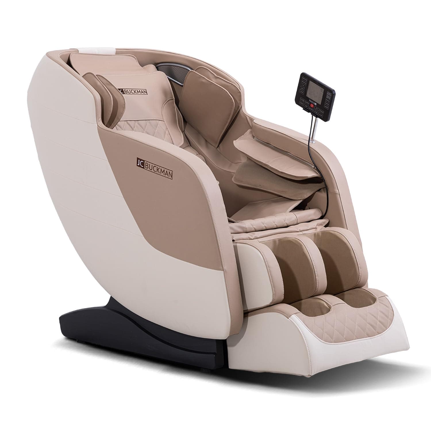 RefreshUs Full Body Massage Chair Recliner with 6 Auto Programs, Airbags, Heat, 2 Zero Gravity Levels & Bluetooth Speakers – 2 Year Warranty (RefreshUs, beige)