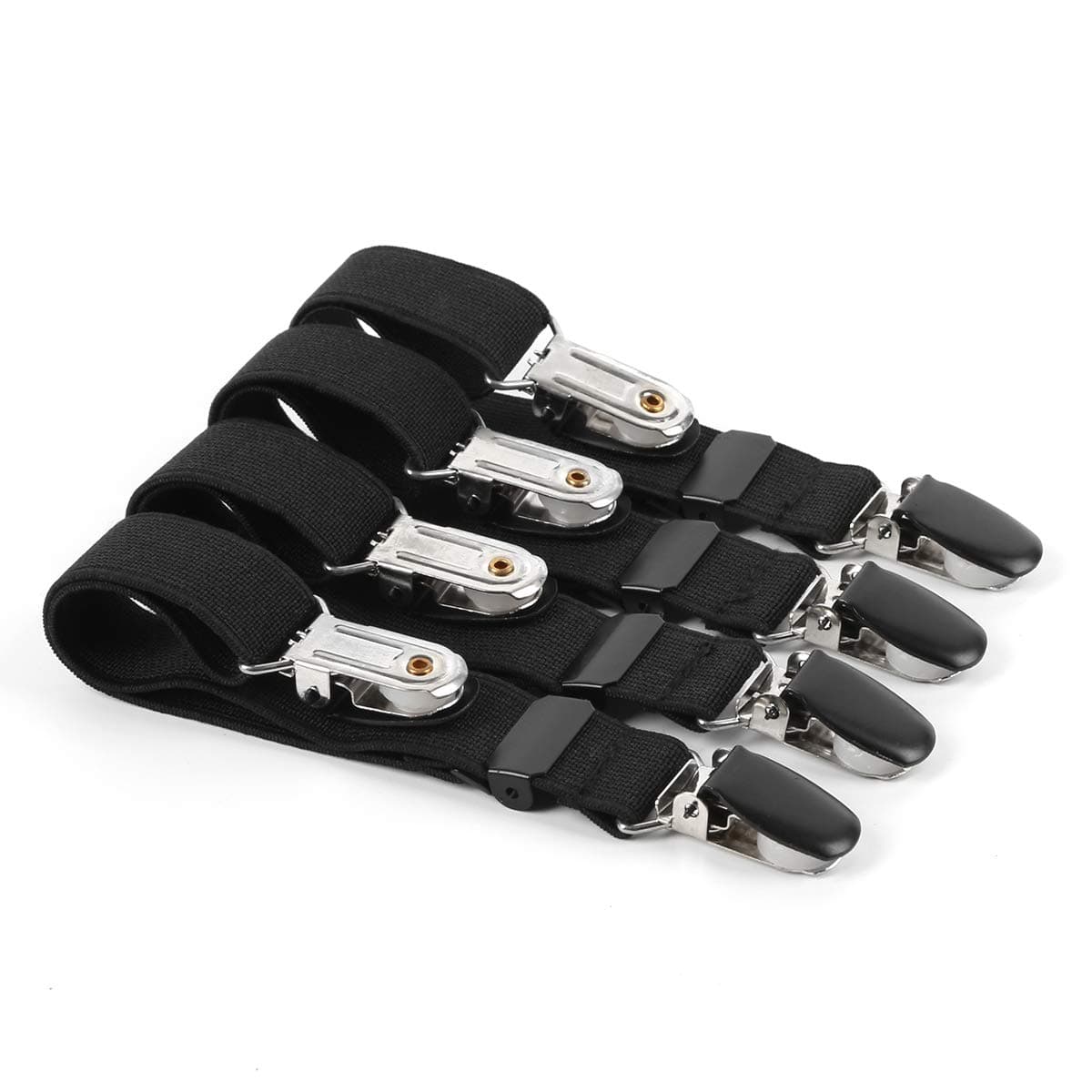 Bed Sheet Fasteners, Adjustable Elastic Straps Clip Heavy Duty Corner Holder for Bed Sheets, Ironing Board Covers, Sofa Cushion 4 PCS