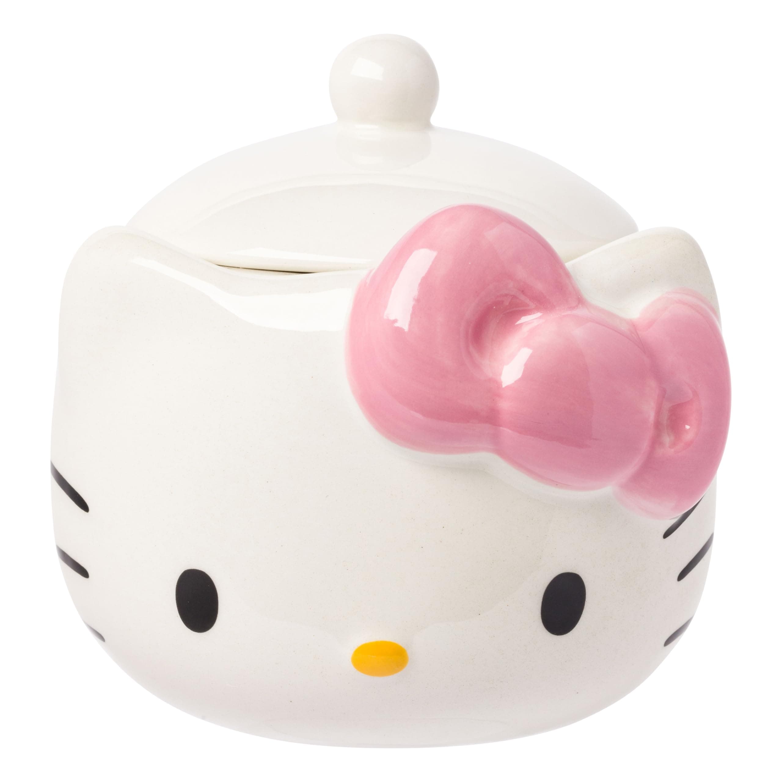 Sanrio Hello Kitty 3D Sculpted Ceramic Cookie Snack Candy Jar (X-Small)