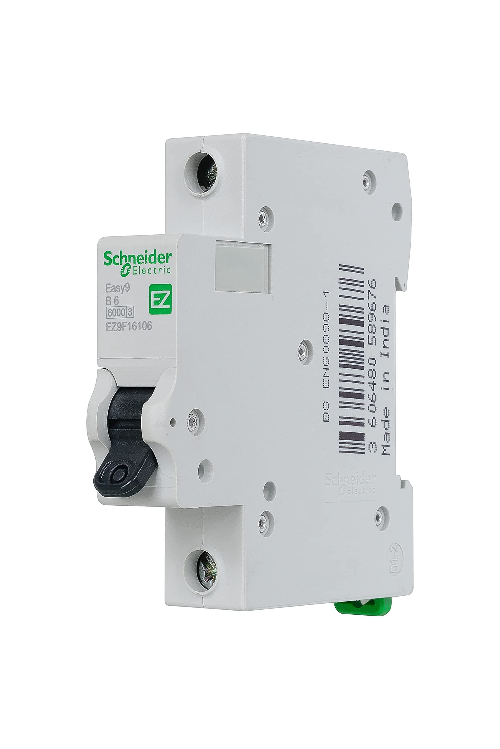 Schneider Electric Easy9 - MCB Miniature Circuit Breaker, 1 Pole, Type B, 6kA Breaking Capacity, 6A, 230V, EZ9F16106