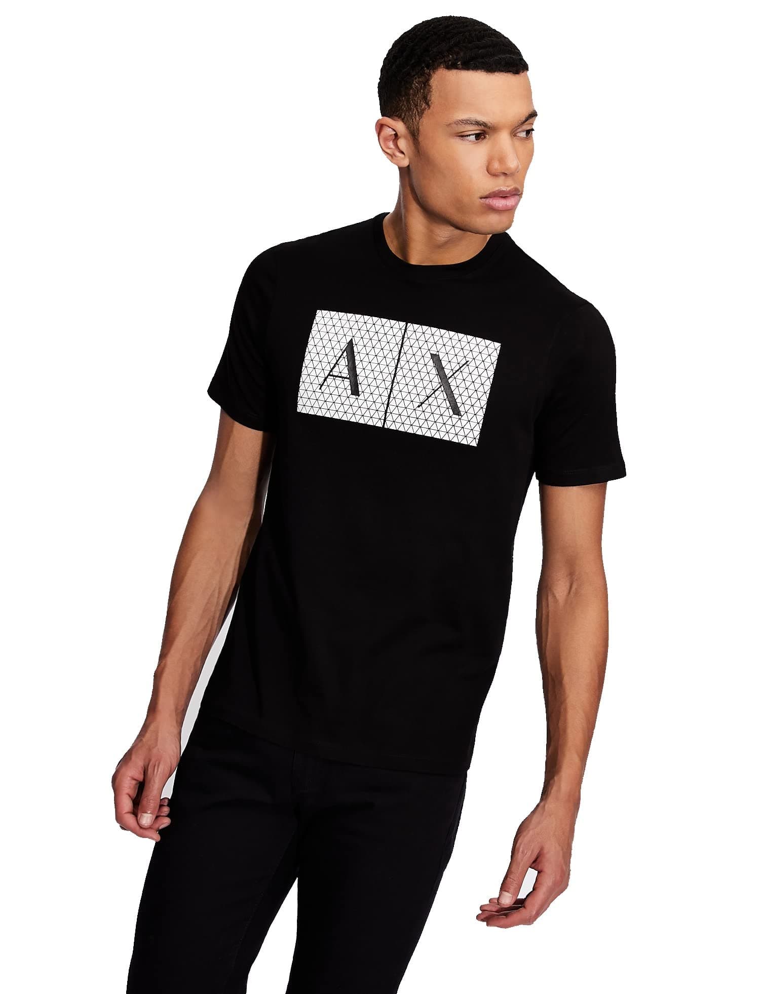 Armani Exchange Men's Triangulation Crew Neck T-Shirt