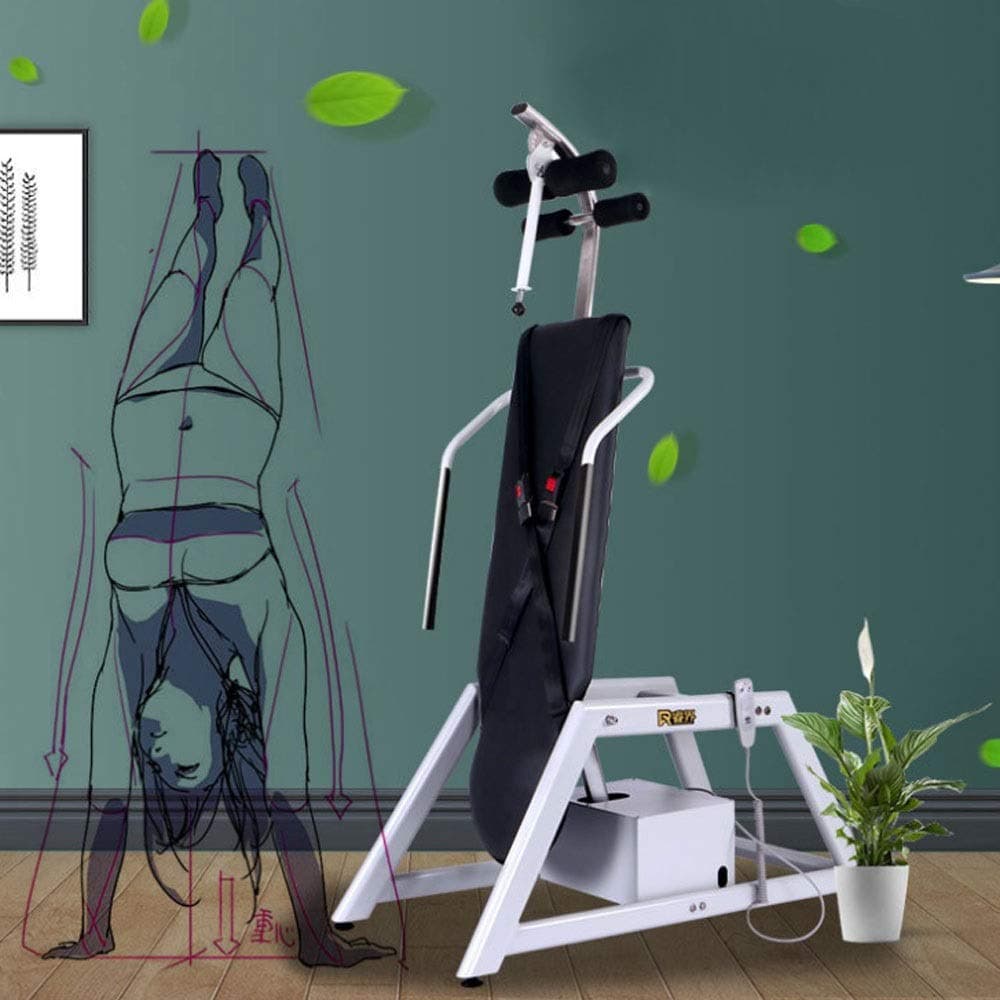 Zcyg Inverted machine, Electric Inverted Machine Effective Treatment Herniated Dish,Back Pain,inversiontable,use It In The Morning Can Keeps Awake - Black