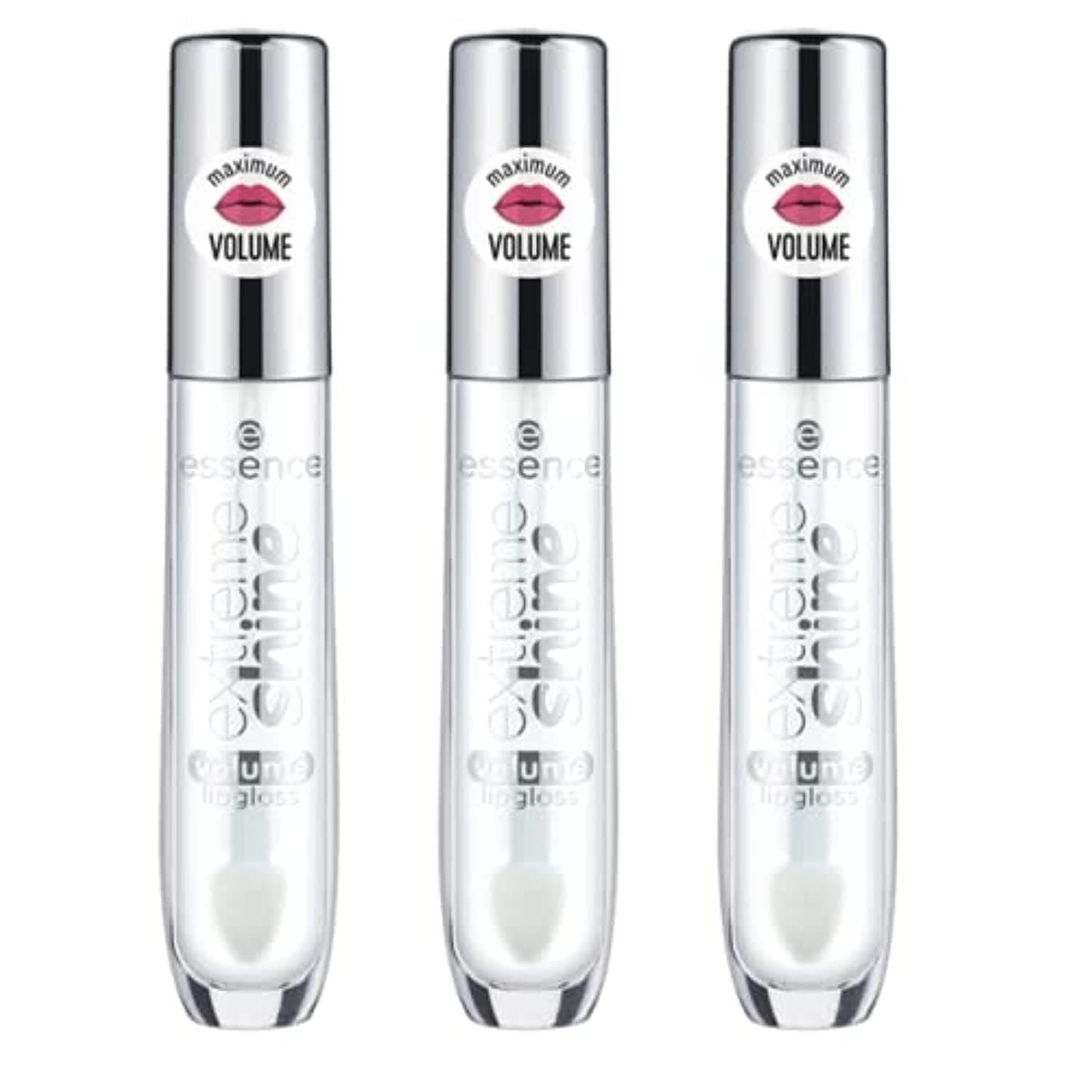 | 3-Pack Extreme Shine Volume Lip Gloss | High Shine, Non-Sticky, Long Lasting Transparent Lip Gloss | Vegan & Cruelty Free (01 | Crystal Clear)