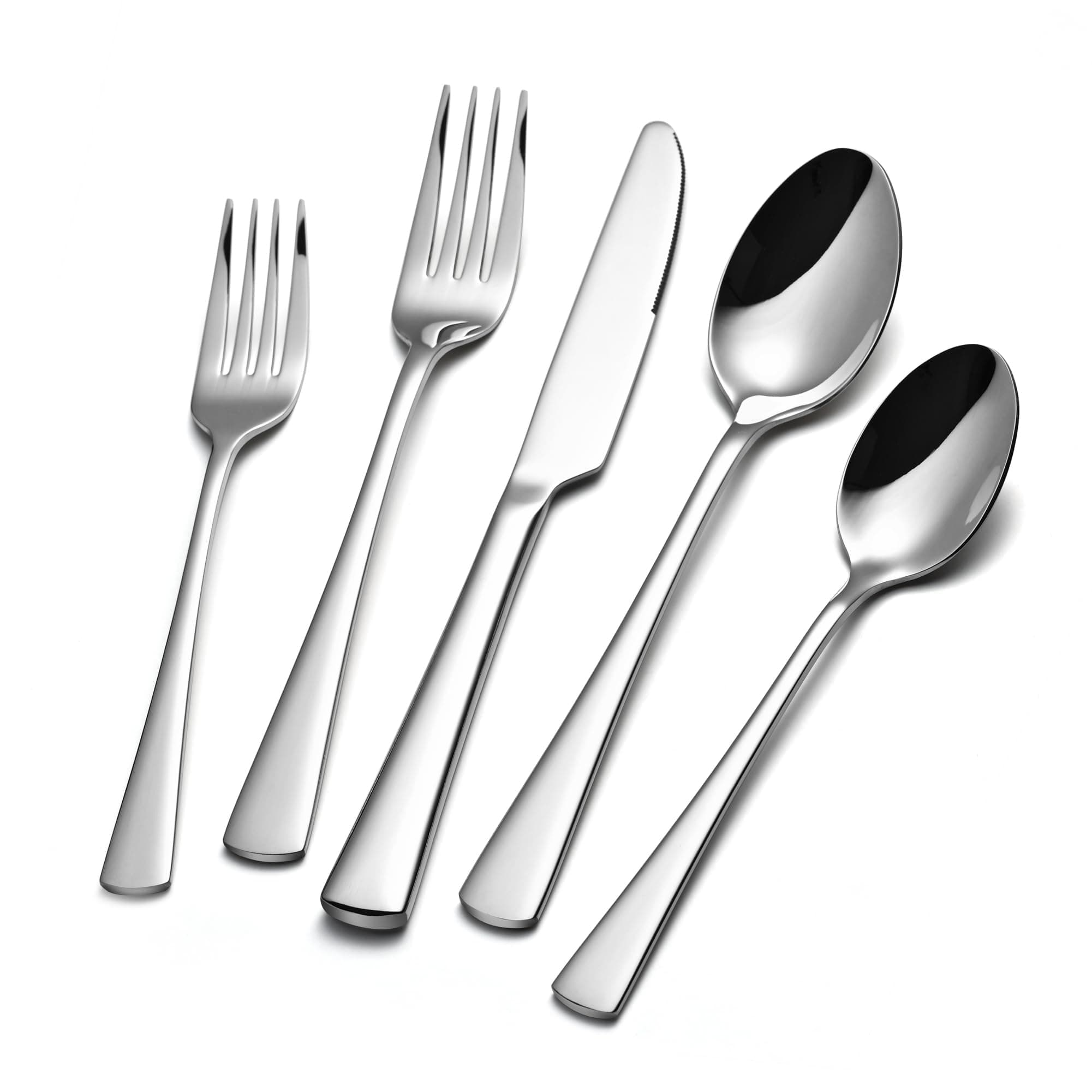 Silverware Set for 8, 40-Piece Forged 18/10 Stainless Steel Flatware Set, Mirror Finish Cutlery Set Dishwasher Safe for Home, Restaurant, Wedding, Party