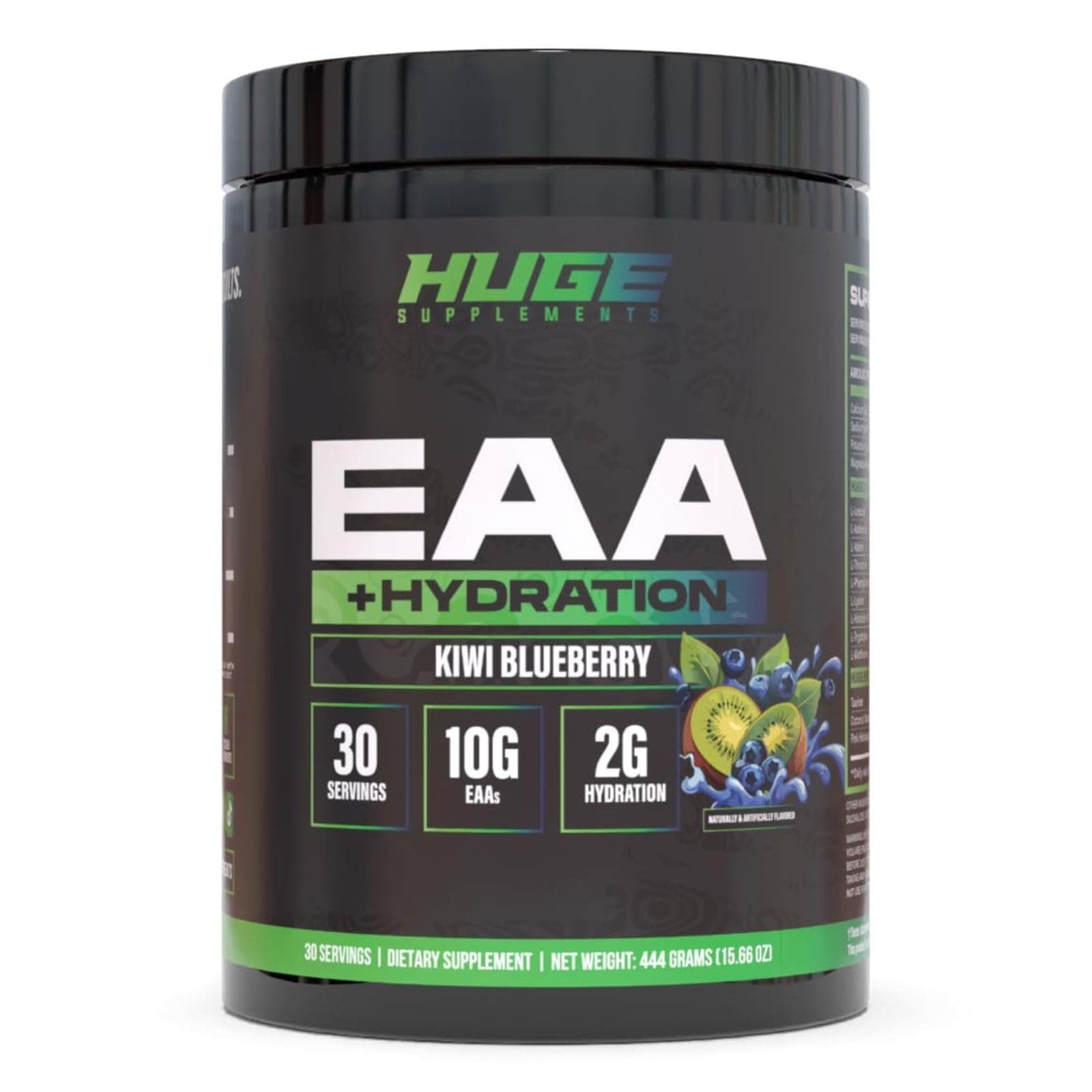 Huge EAA + Hydration, Essential Amino Acids Powder, EAAs & BCAAs, Intra & Post Workout Recovery Powder, Muscle Growth, Recovery & Performance, 10g EAAs & Electrolytes, Kiwi Blueberry, 30 Servings