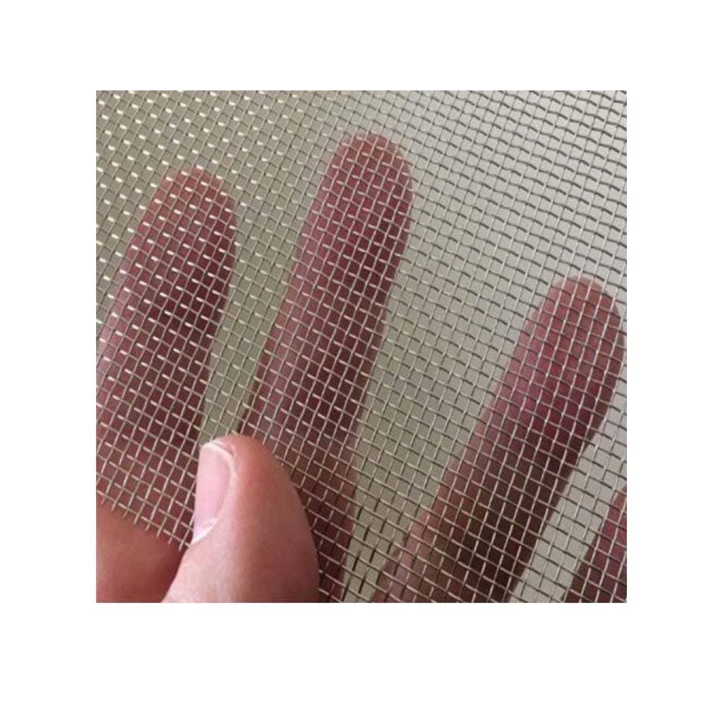 2 Pack Stainless Steel Woven Wire Metal Mesh Security Screen Cabinets Fine Filter (12"X12"=30X30cm)