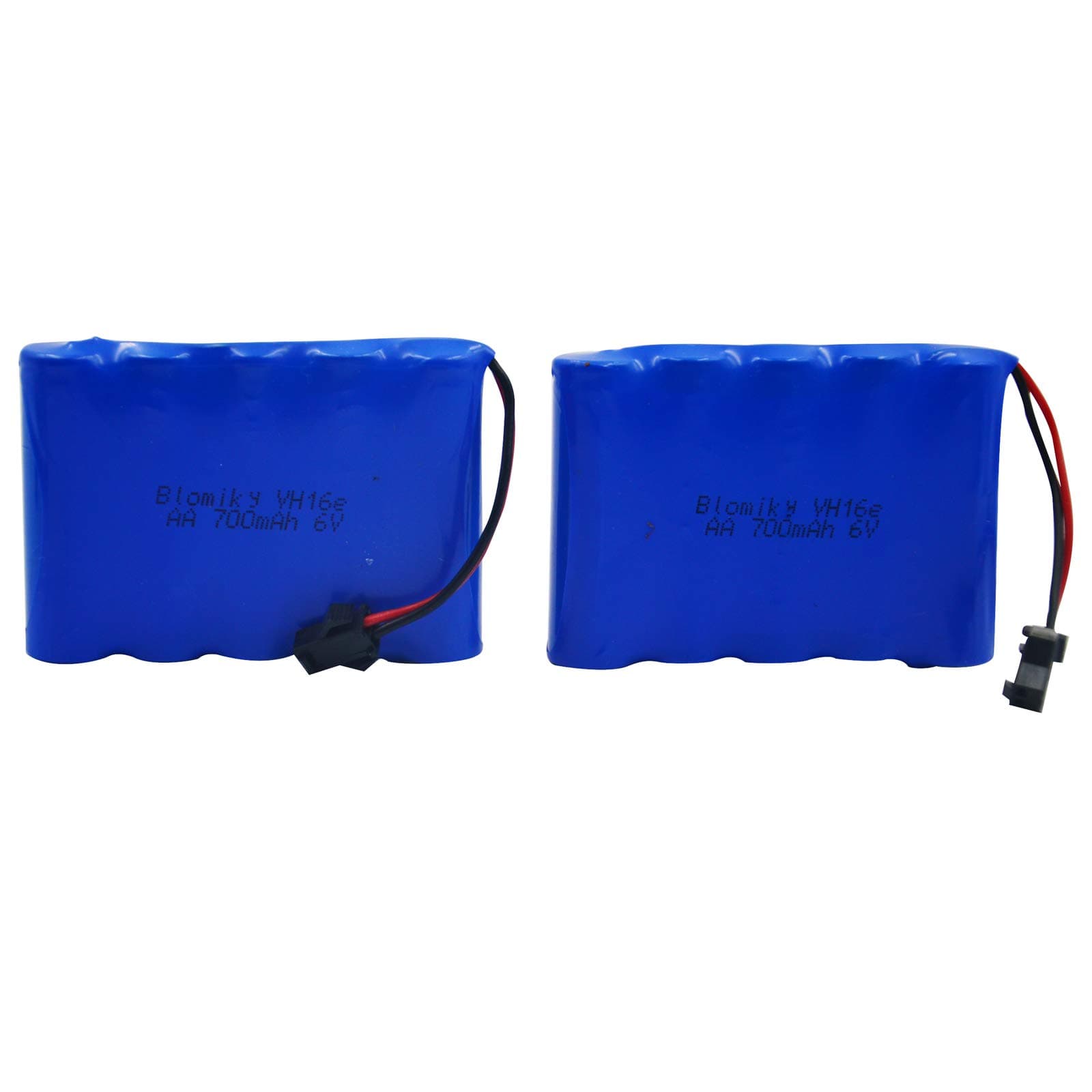 Blomiky 6V 700mAH Ni-Cd Battery Replacement for Old Version Amphibious Stunt RC Cars 4WD 1/18 High Speed RC Buggy Vehicle / GS02 Battery 2 Pack
