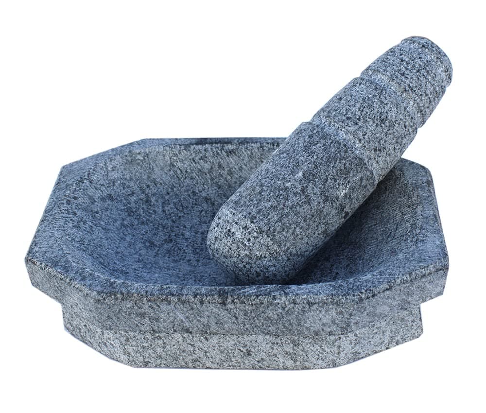 Mortar and Pestle Set Stone 8inch (8 in) greay