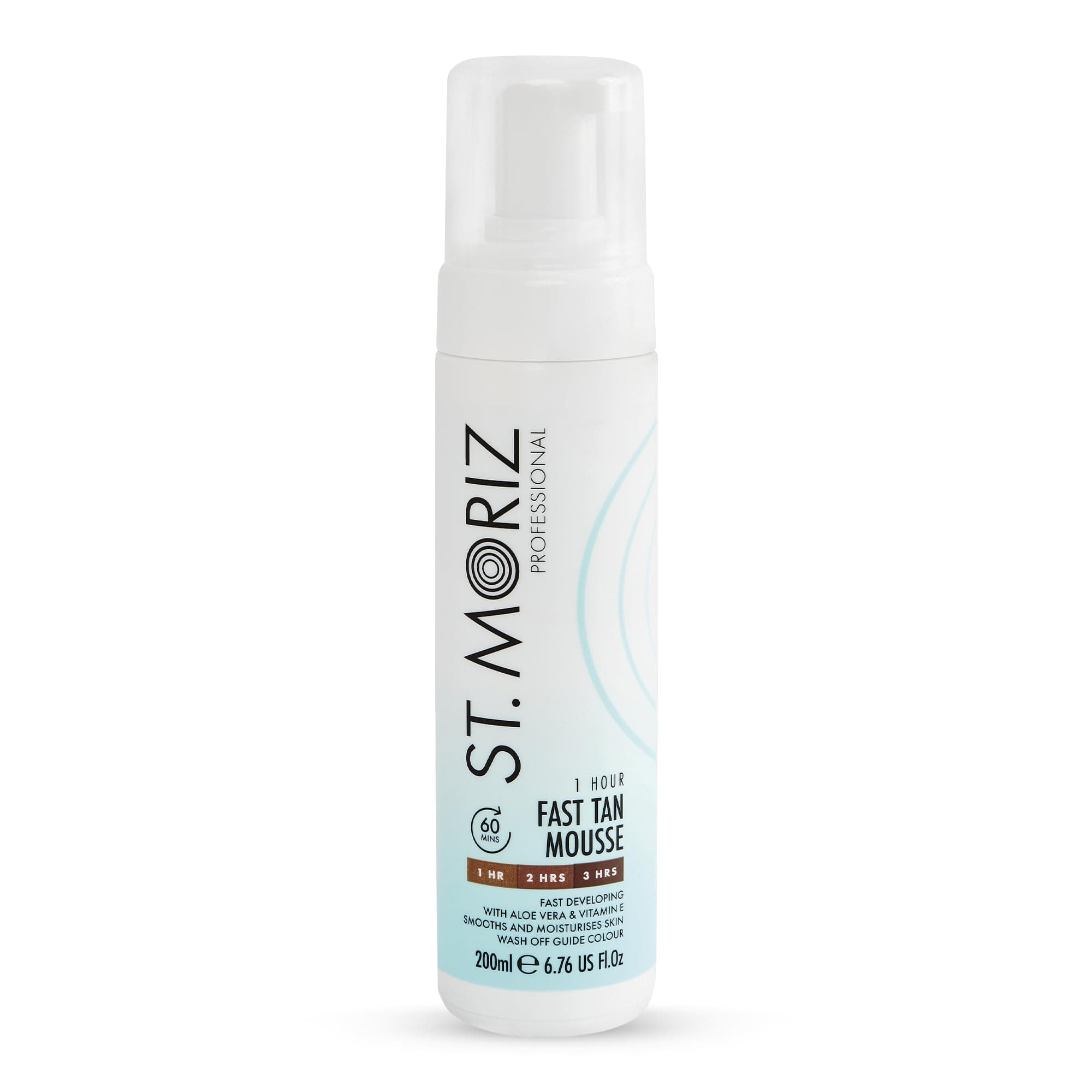 St Moriz Professional 1 Hour Fast Self Tanner Mousse, Light to Dark – Instant, Express Self Tanner Foam for a Golden, Natural Looking Fake Tan with Aloe Vera & Vitamin E - Vegan (6.76 fl oz)