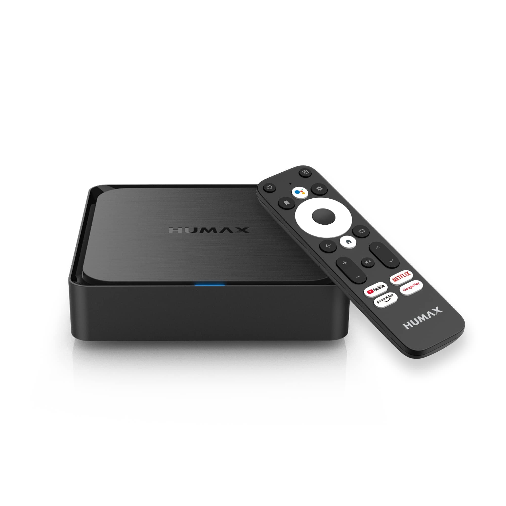 Humax A1 4K Official Android TV 11 Streaming Box with Google Voice Assistant built-in Netflix, Prime Video, Disney+, WiFi 5, Bluetooth, SD Card Slot, USB 2.0 x 2