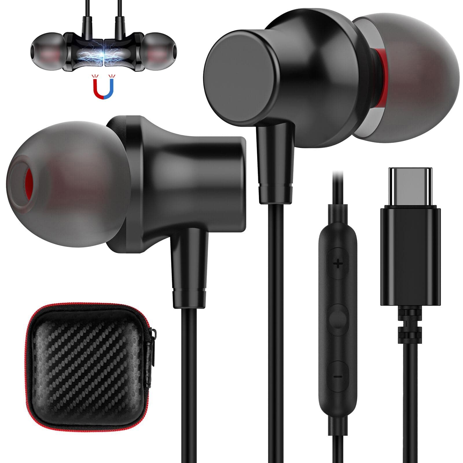 USB C Headphones with Mic