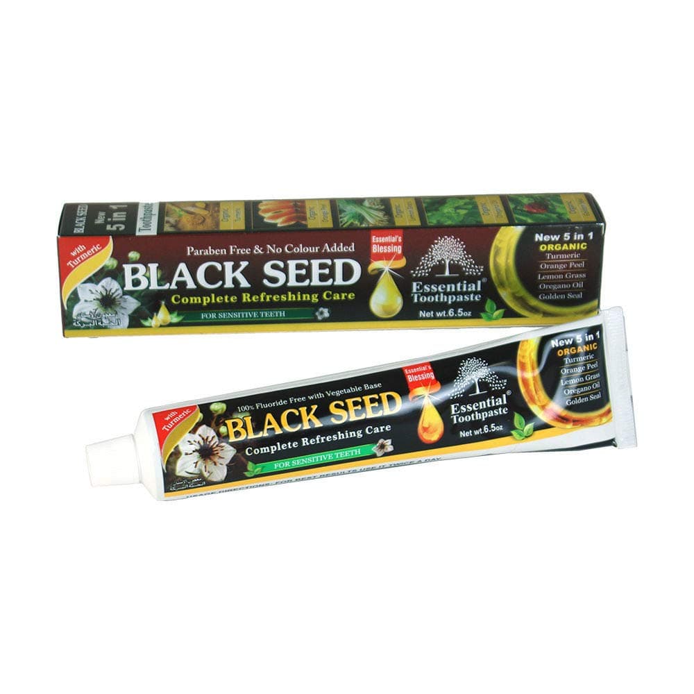 Essential Palace Organic Black Seed Toothpaste 5 in 1 100% Fluoride Free & Vegetable Base for Seneitive Teeth.