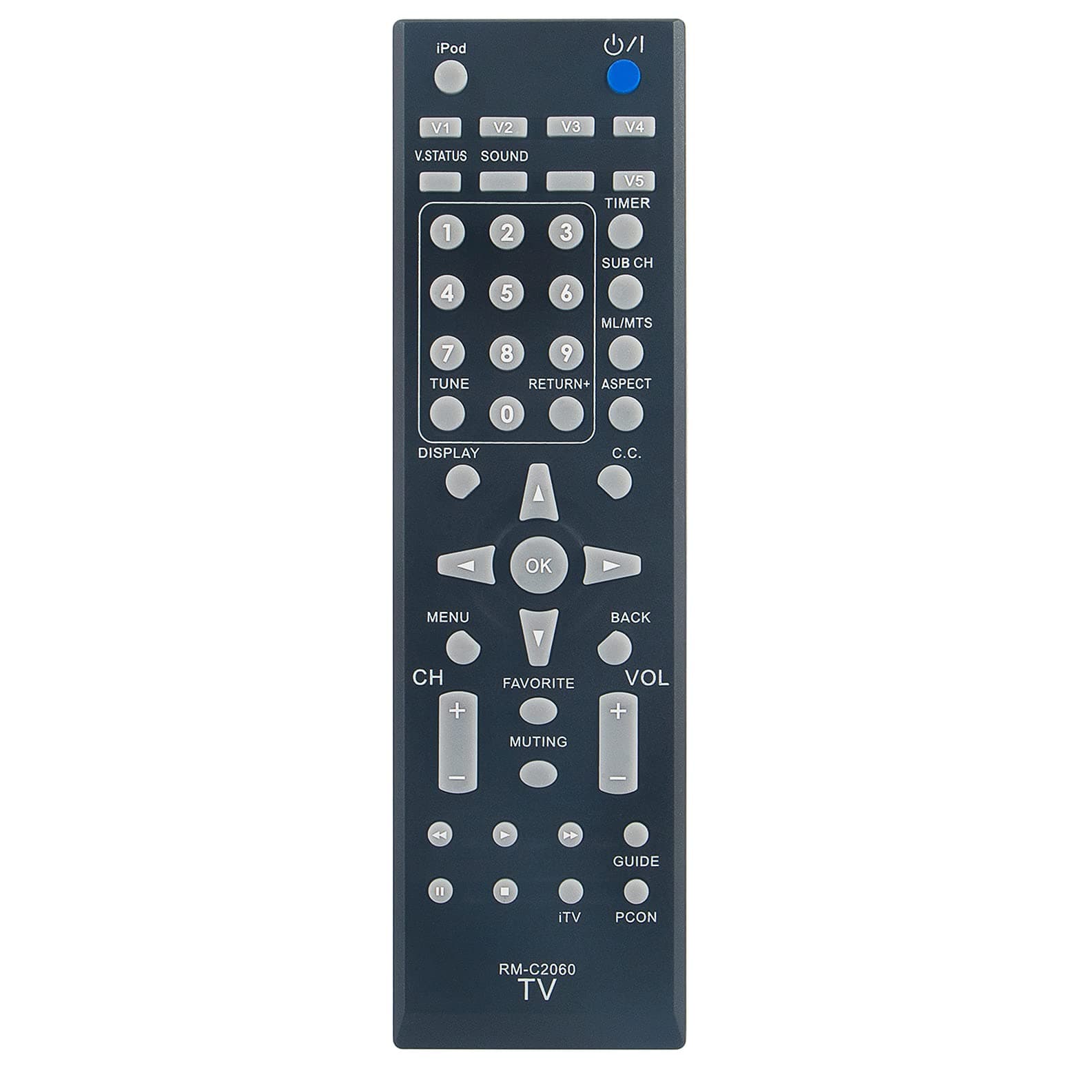 RM-C2060 Replacement Remote Control Commander fit for JVC TV LT-42P510 LT-32P510 LT-46P510 LT-46PM51 LT-42PM51 LT42P510 LT32P510 LT46P510 LT46PM51 LT42PM51 0610TMH-MW-ST LCT2614-001B-A