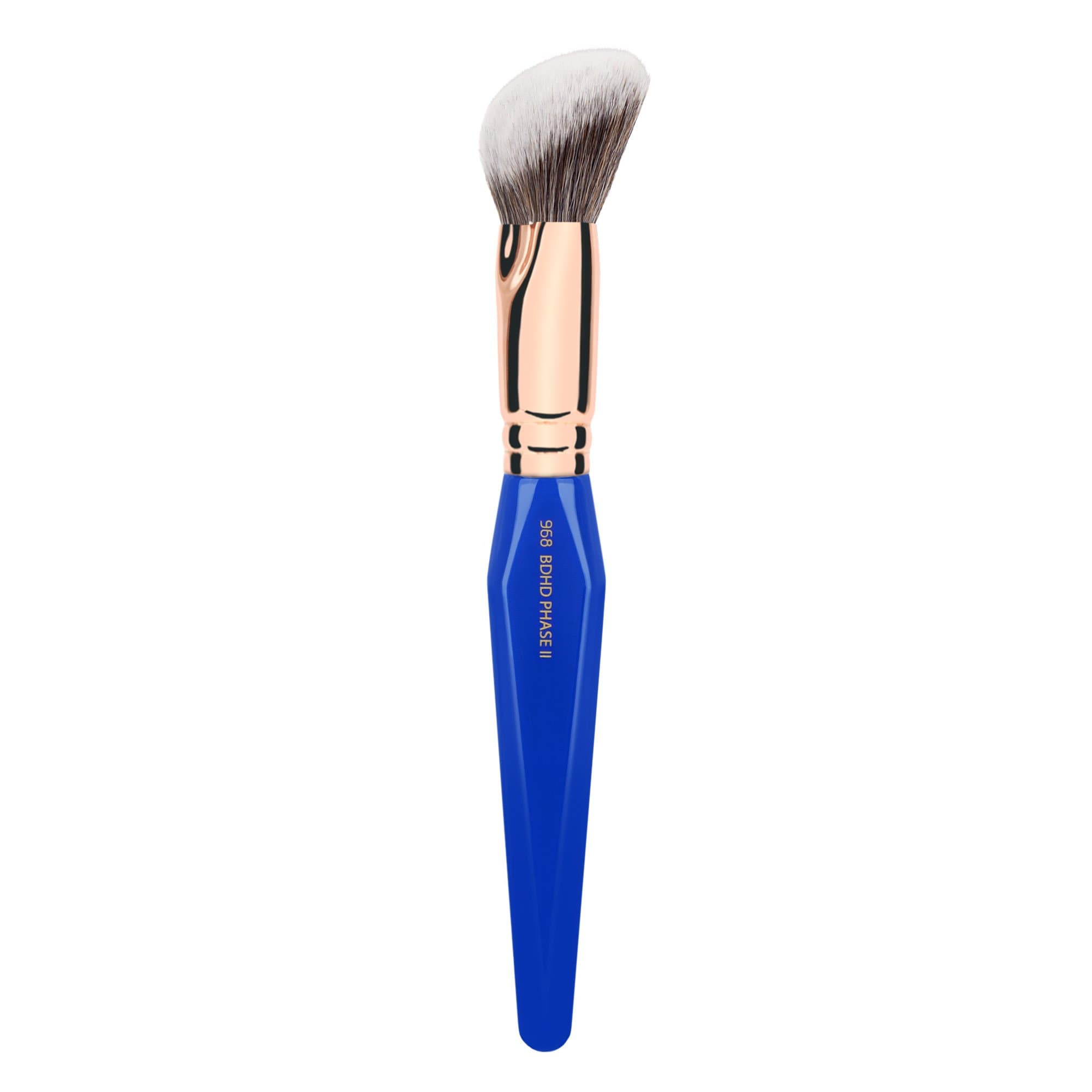Bdellium Tools Professional Makeup Brush - Golden Triangle 968 BDHD Phase II - With All Vegan and Soft Synthetic Fibers, For Versatile Application & Blending (Blue, 1pc)