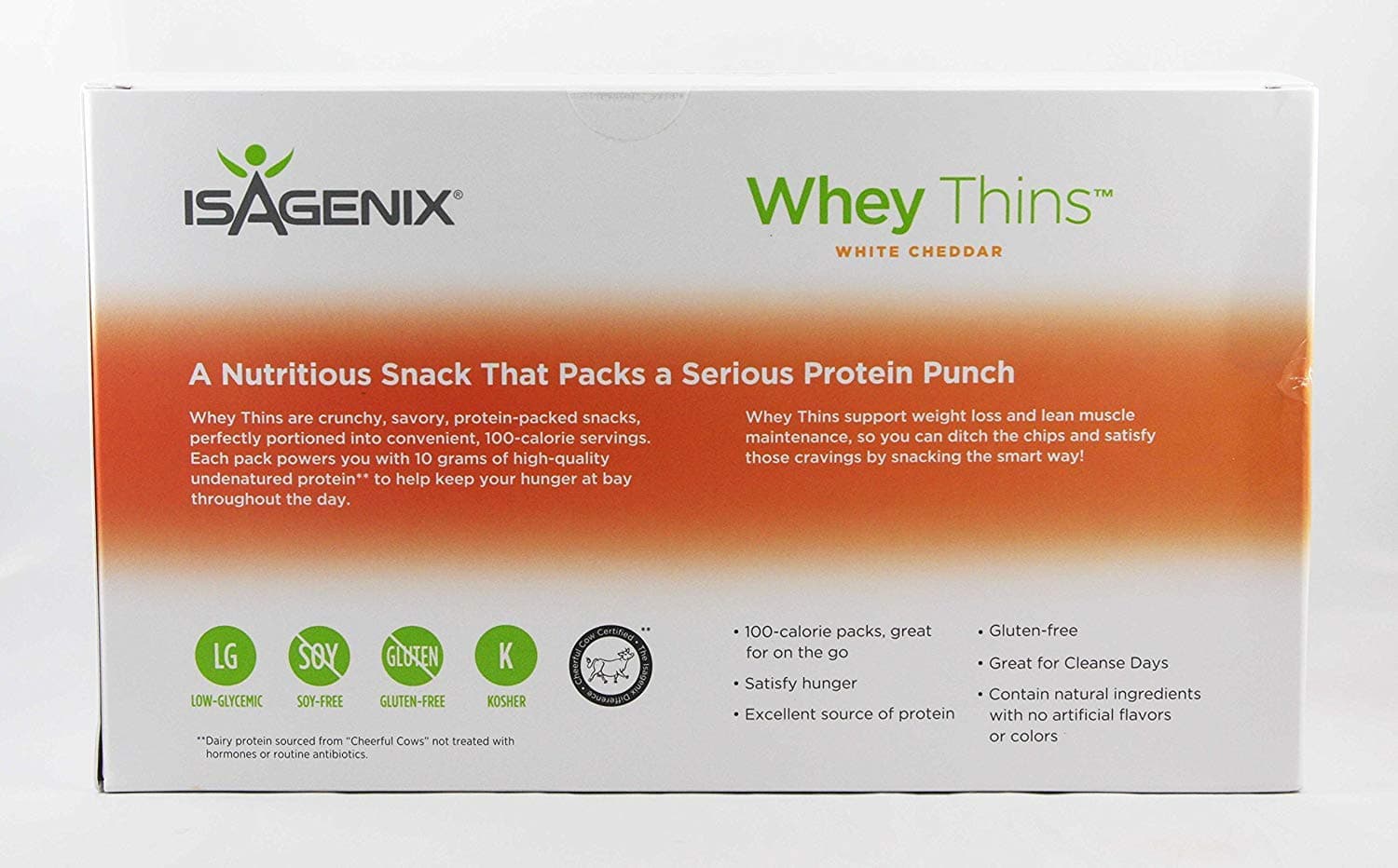 Isa Whey Thins White Cheddar - 10 (0.9 oz) Packs