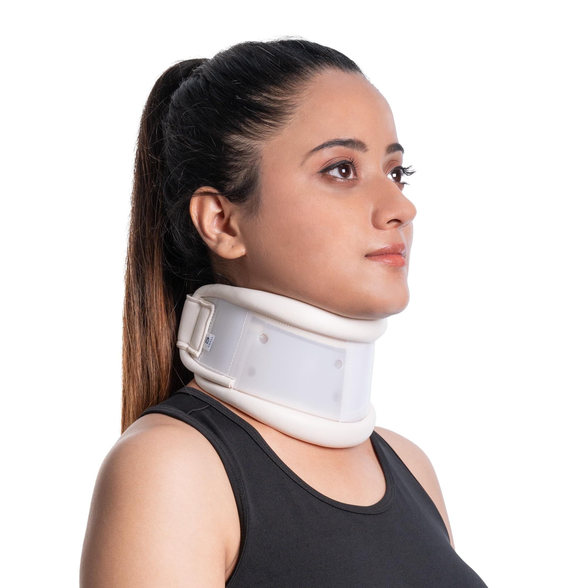 Wonder Care- Rigid Cervical Collar Plastic Neck Support Brace Adjustable Height Collar Neck Support Brace Aligns & Stabilizes Vertebrae Neck Brace for Neck Pain and Support for Women & Men-large