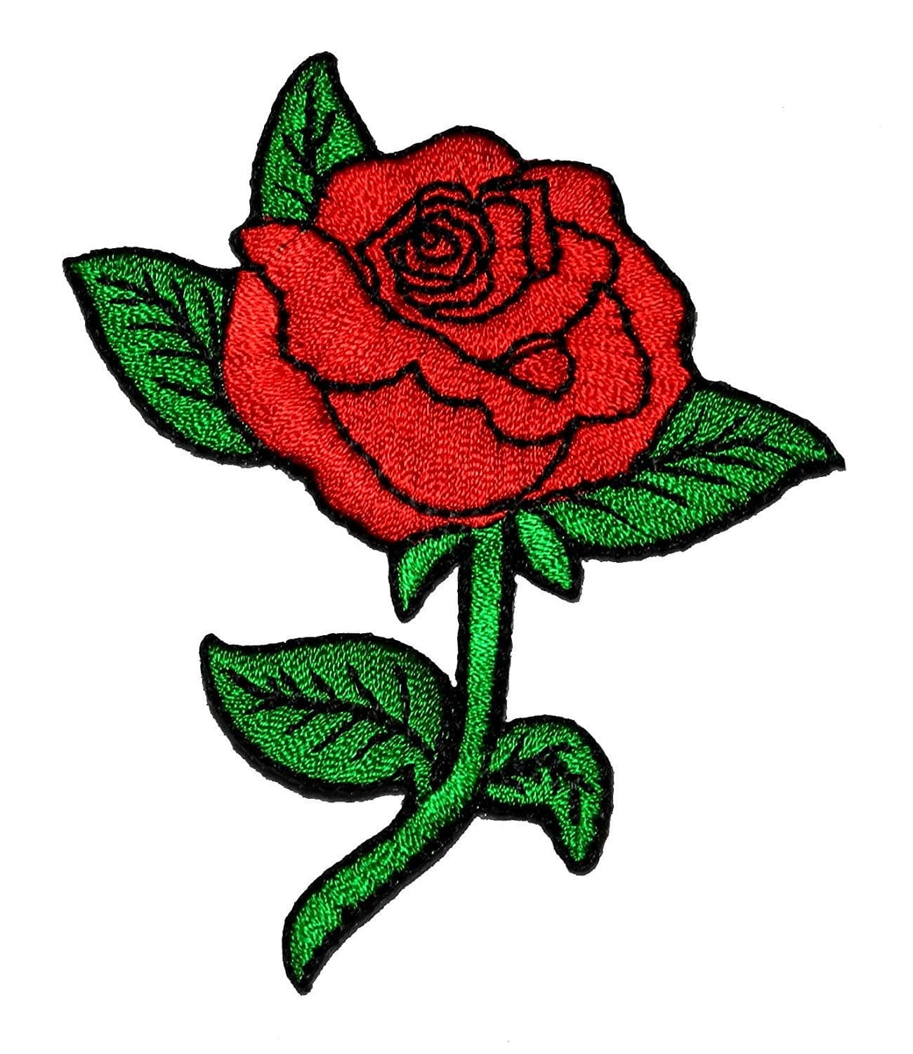 Red Rose DIY Applique Embroidered Sew Iron on Patch RO-02