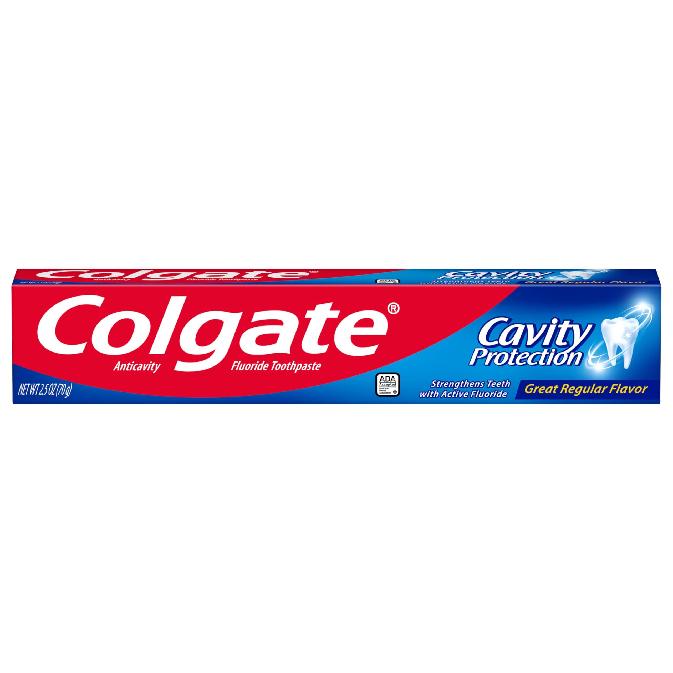 Colgate Cavity Protection Travel Toothpaste with Fluoride, ADA Accepted, TSA Approved Size - 2.5 Ounce (6 Pack)